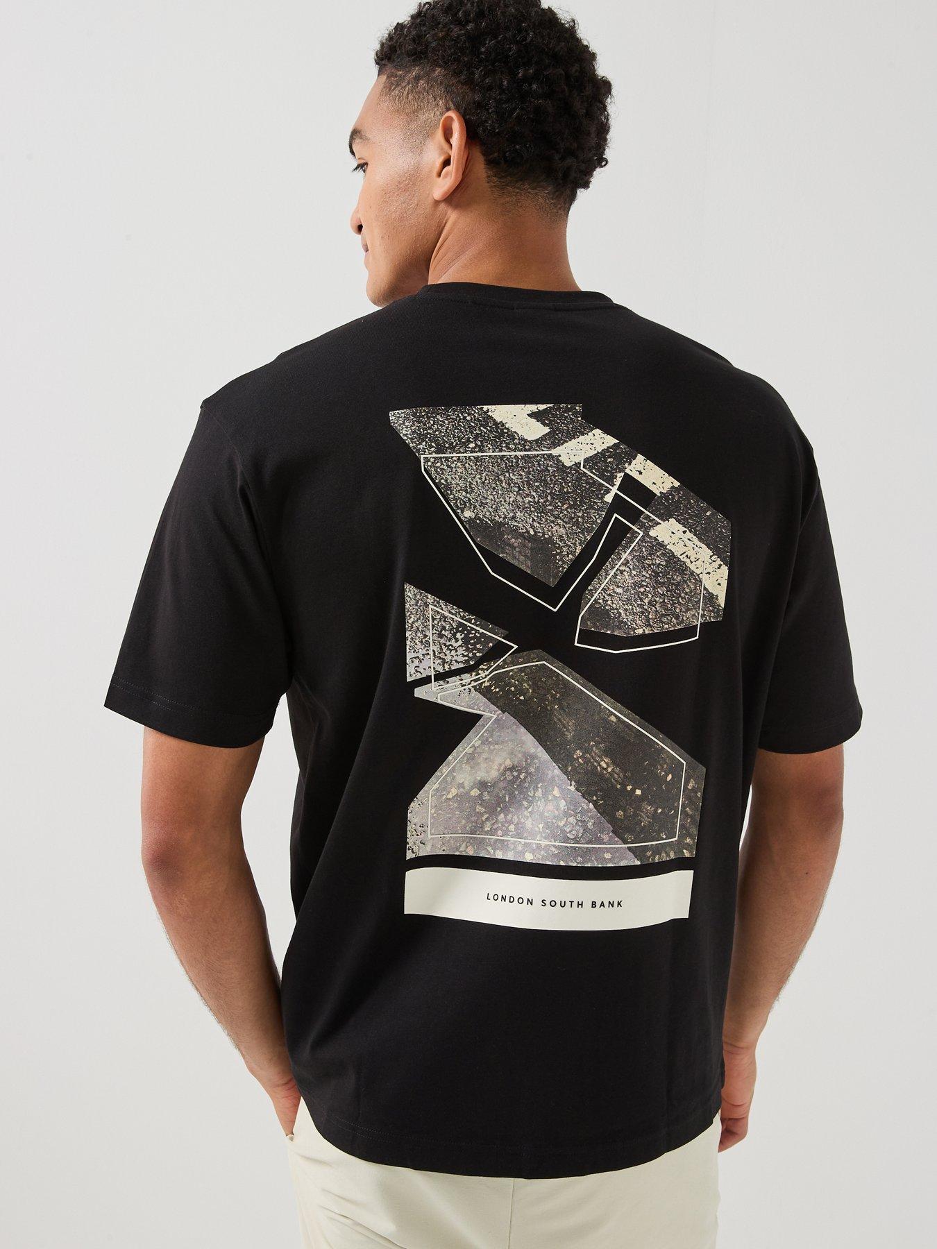 Image 5 of 6 of BOSS Te_Frame Back Graphic T-Shirt - Black