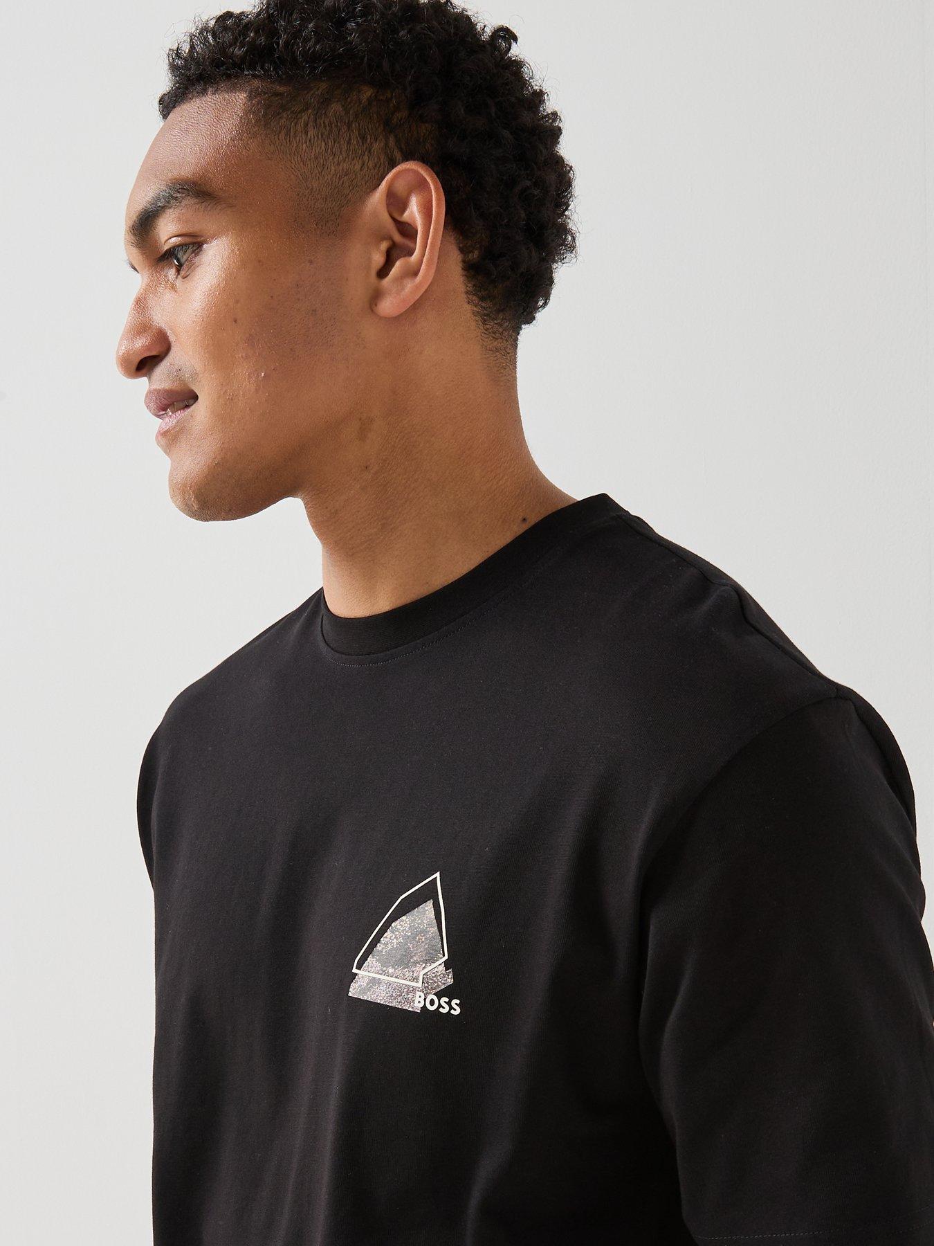 Image 6 of 6 of BOSS Te_Frame Back Graphic T-Shirt - Black