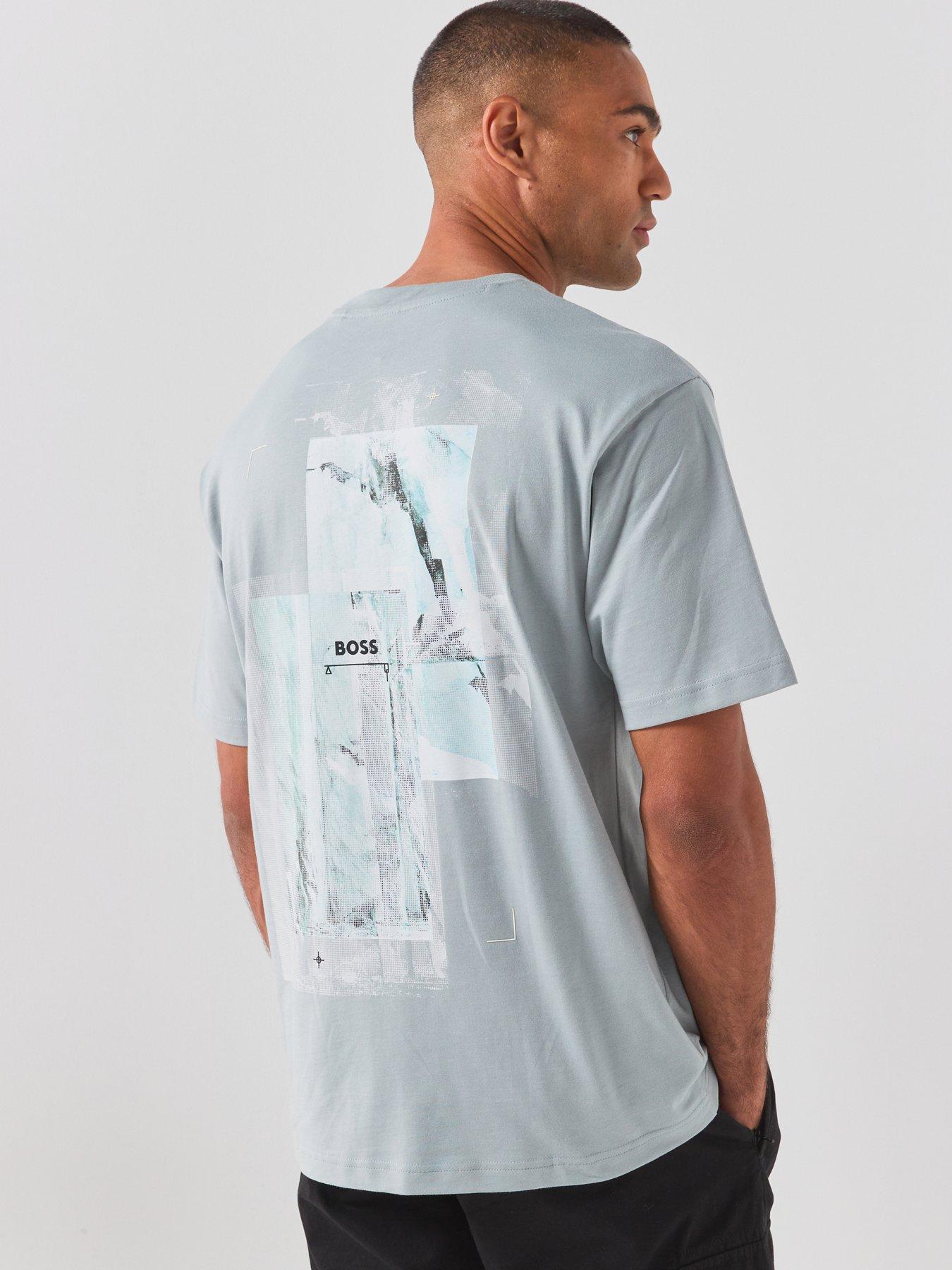 Image 1 of 6 of BOSS Back Graphic T-Shirt - Light Grey
