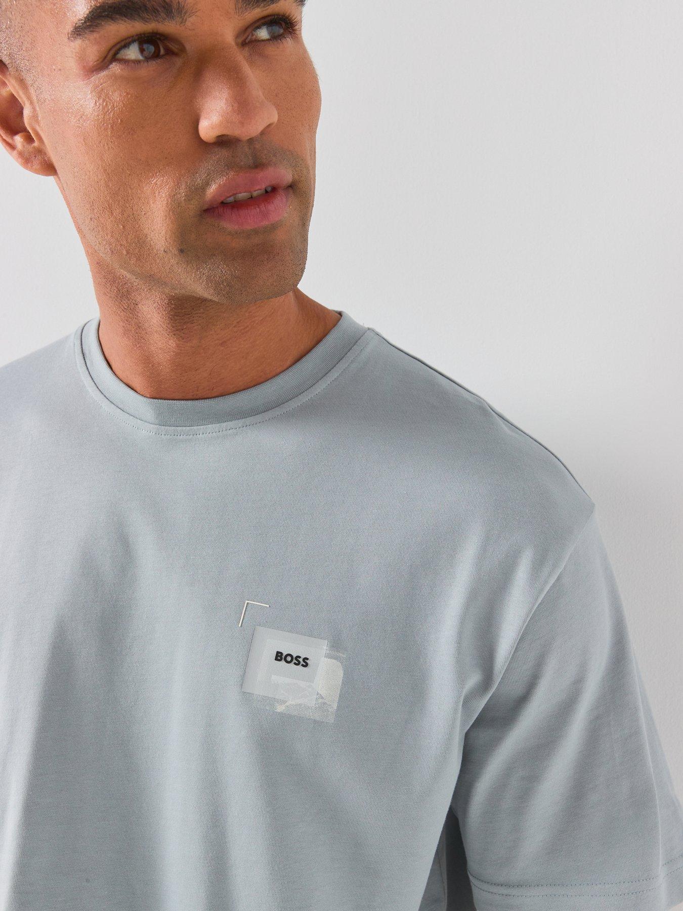 Image 6 of 6 of BOSS Back Graphic T-Shirt - Light Grey