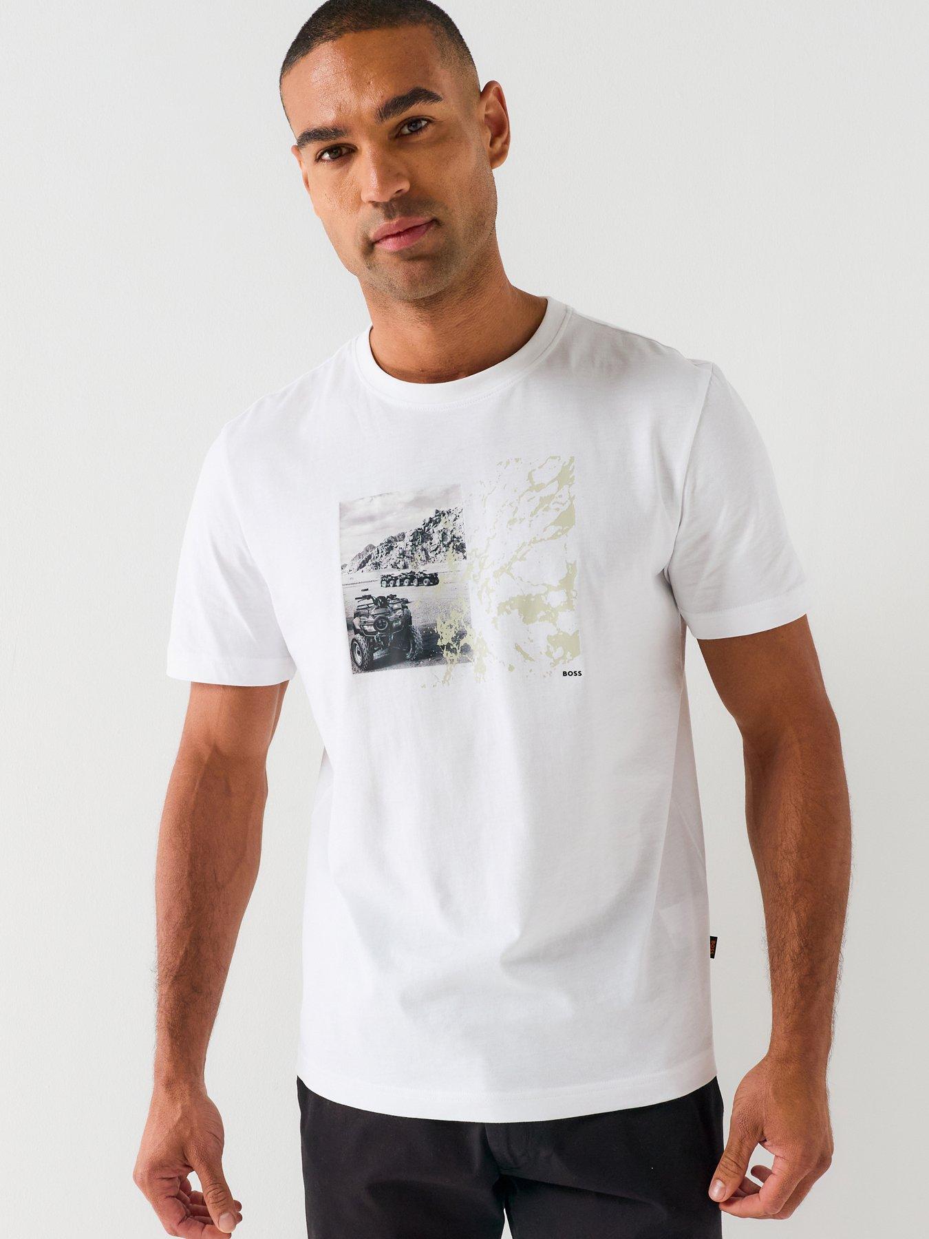 BOSS Te_Motors Quad Bike Graphic T-Shirt - Off White