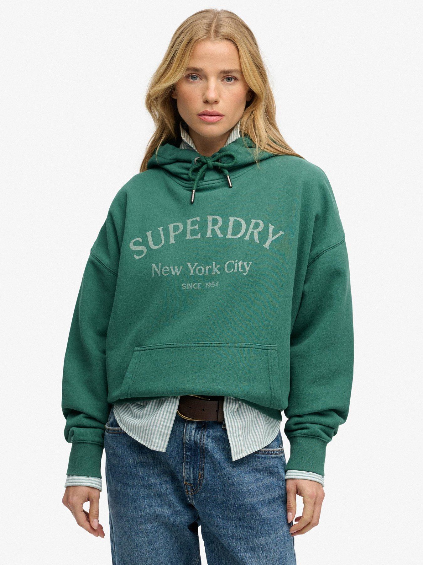 Superdry Luxe Casual Relaxed Hood - Green