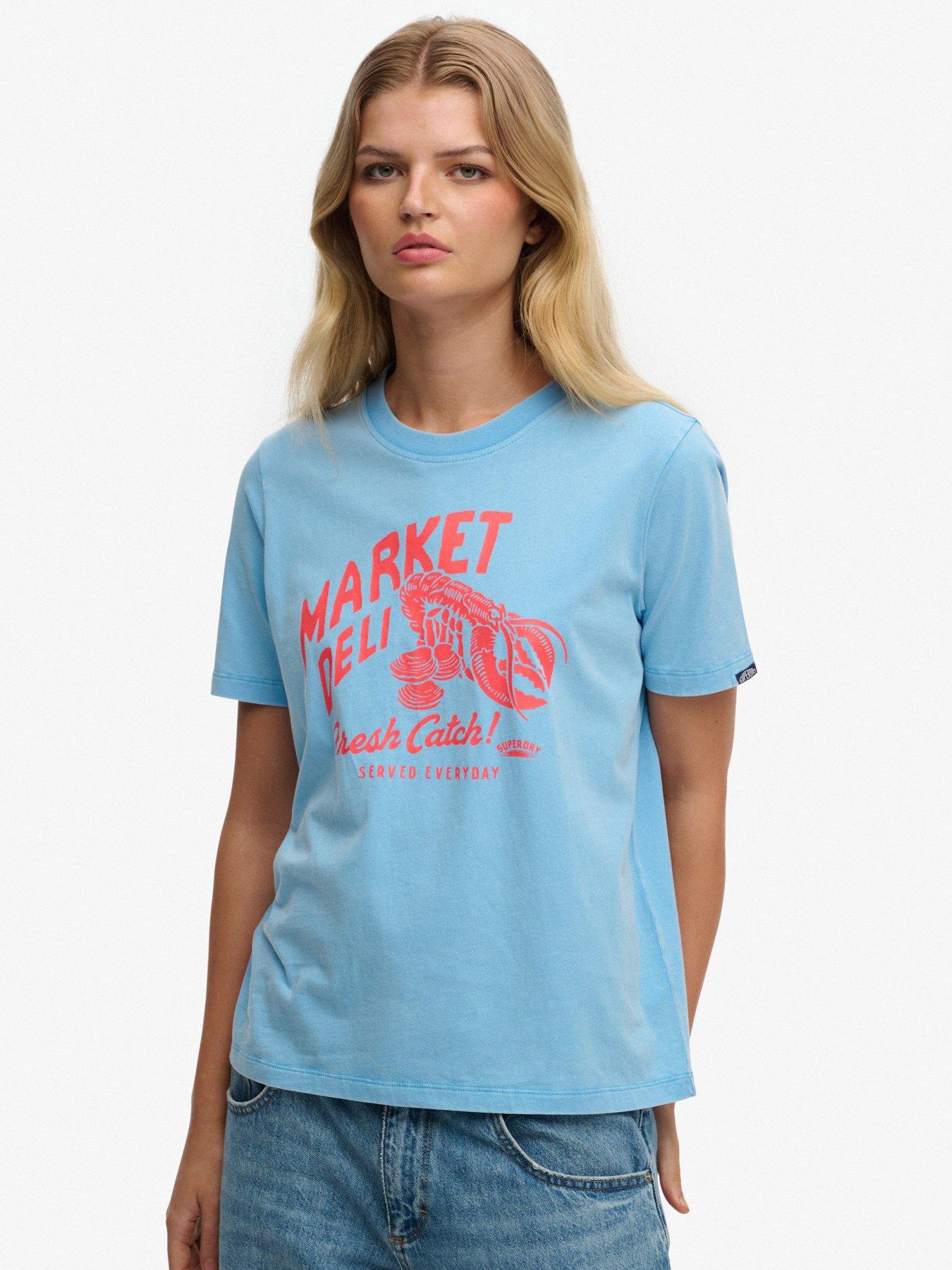Superdry Roadside Trade Relaxed T-Shirt - Blue