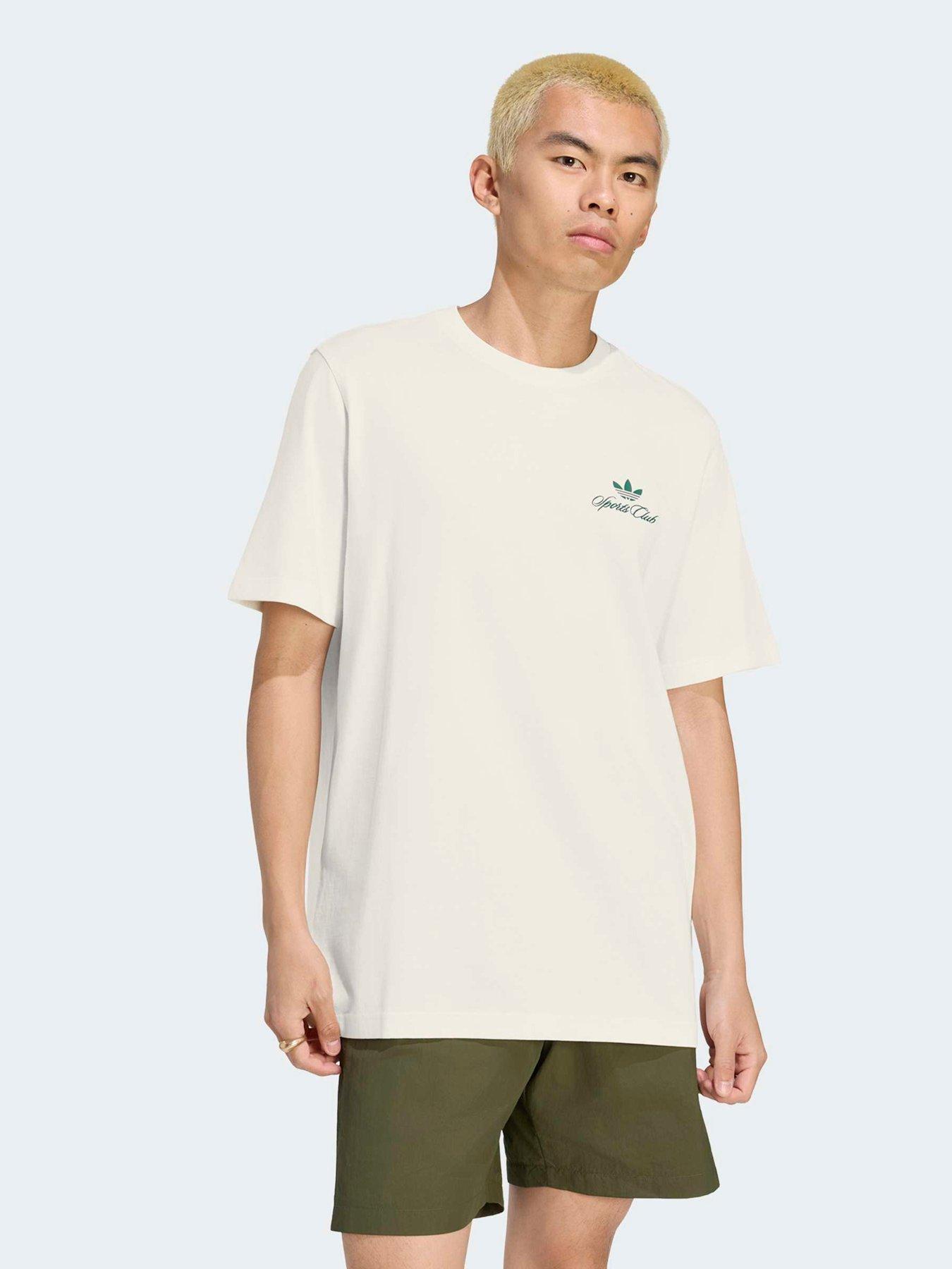 adidas Originals Mens Graphic Tee - Cream - White