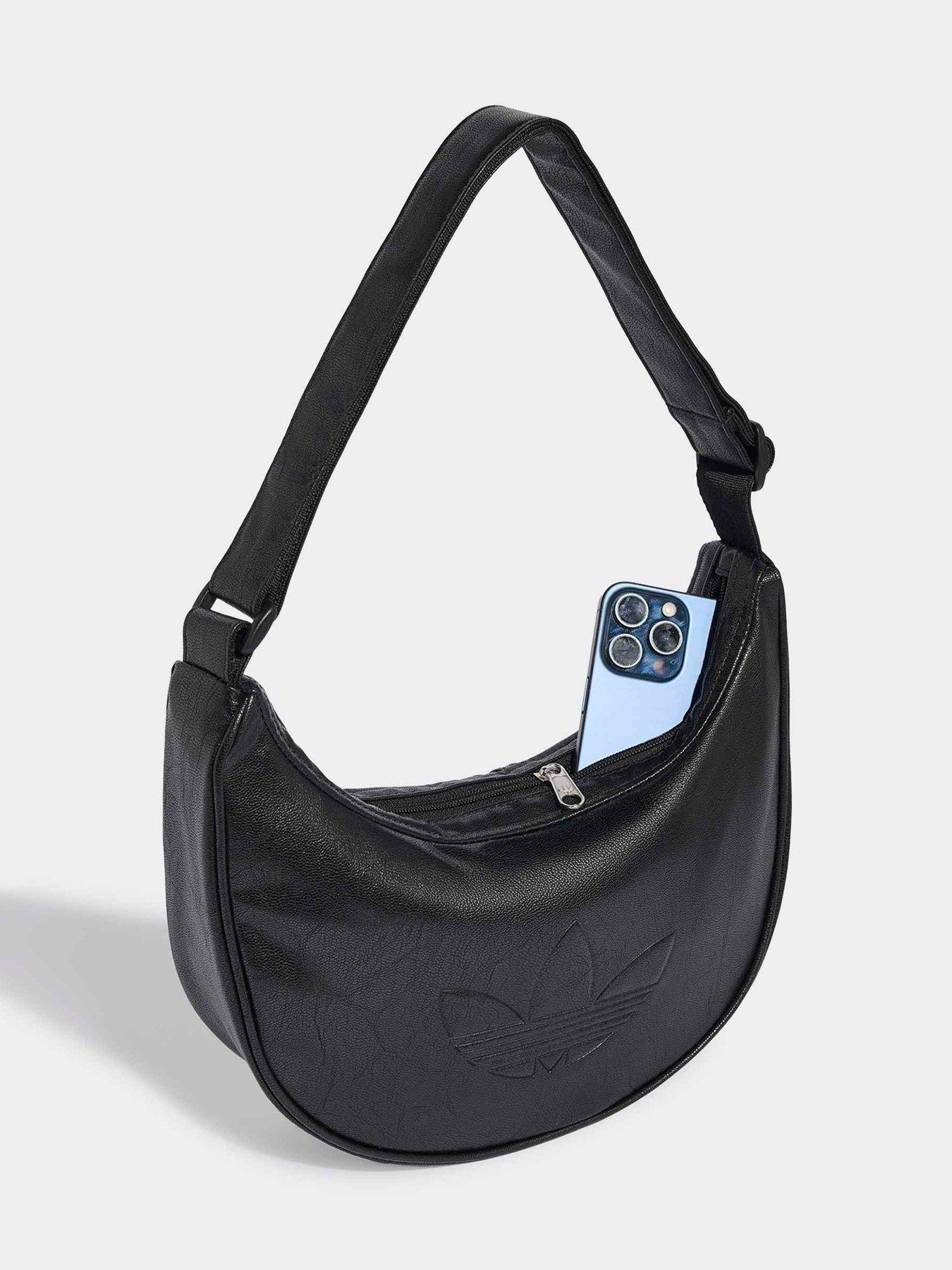 Image 4 of 6 of adidas Originals Adicolor Half Crescent Metallic Bag - Black