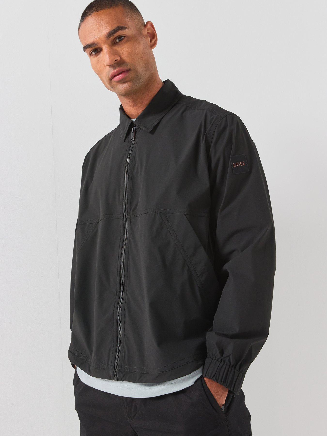 Image 1 of 6 of BOSS Layok_M Nylon Overshirt - Black