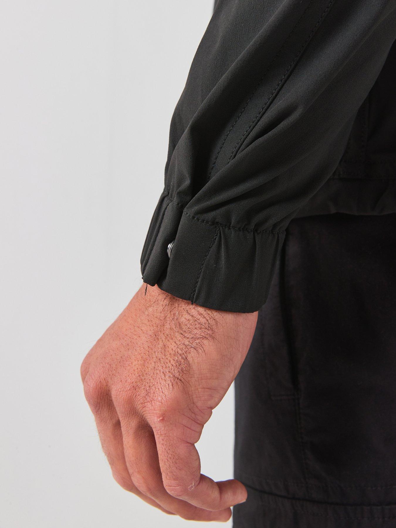 Image 4 of 6 of BOSS Layok_M Nylon Overshirt - Black