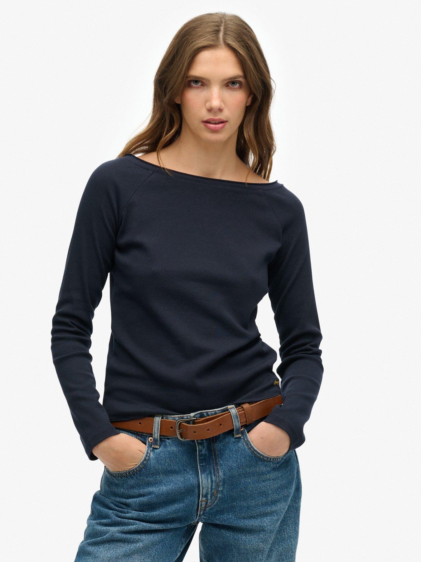 Image 1 of 5 of Superdry Bardot Off Shoulder Top - Cream