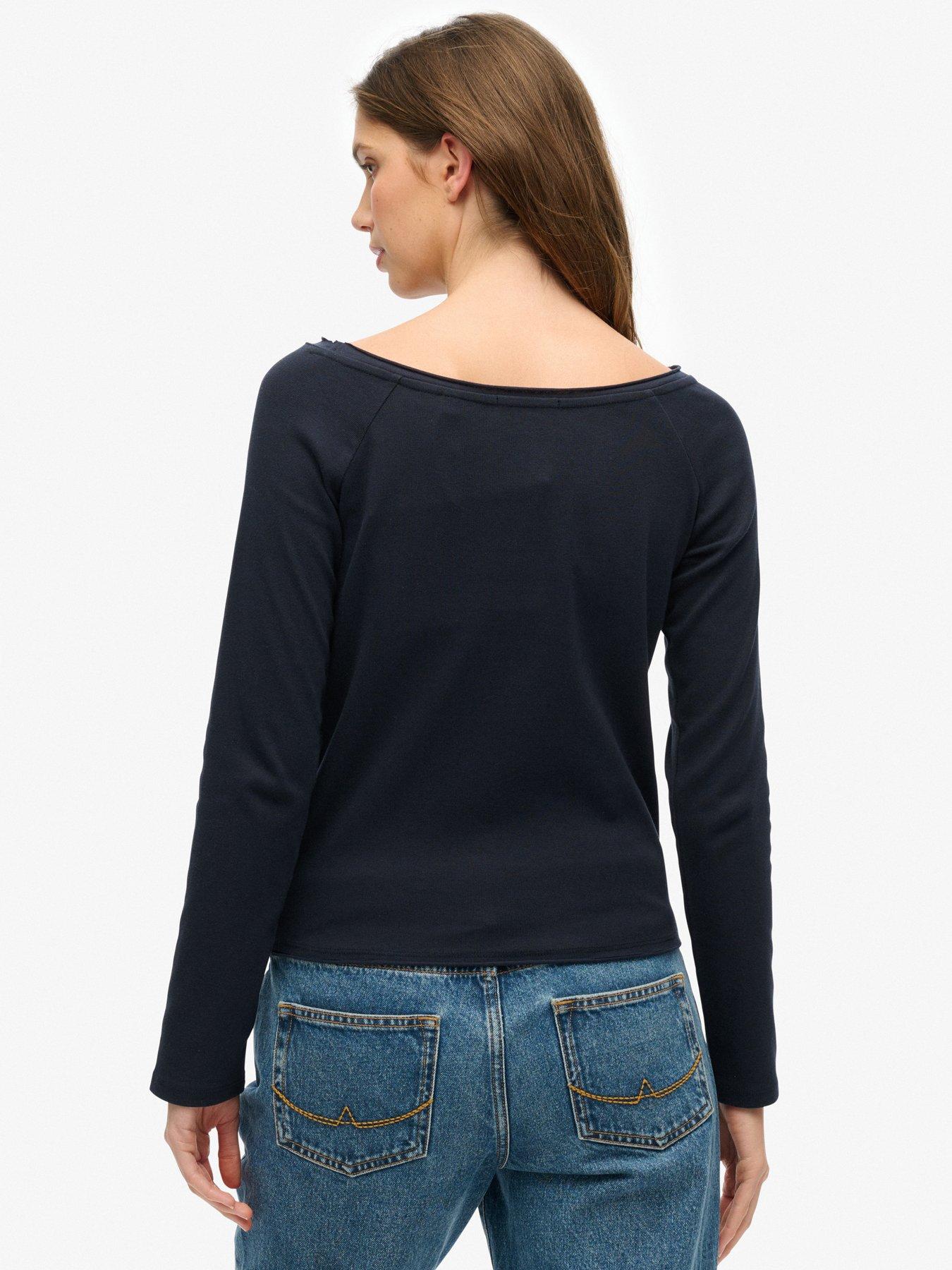 Image 2 of 5 of Superdry Bardot Off Shoulder Top - Cream