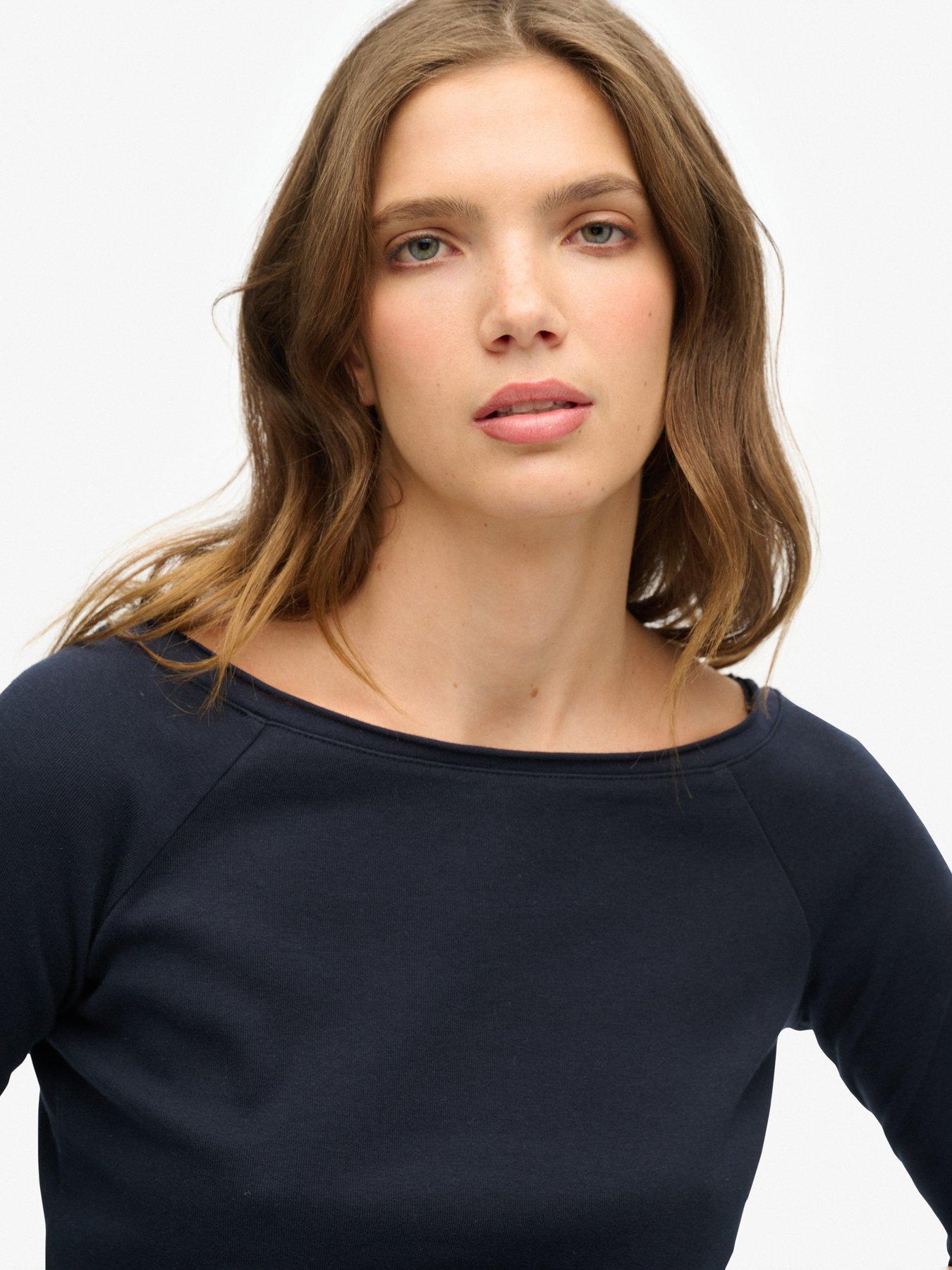 Image 4 of 5 of Superdry Bardot Off Shoulder Top - Cream
