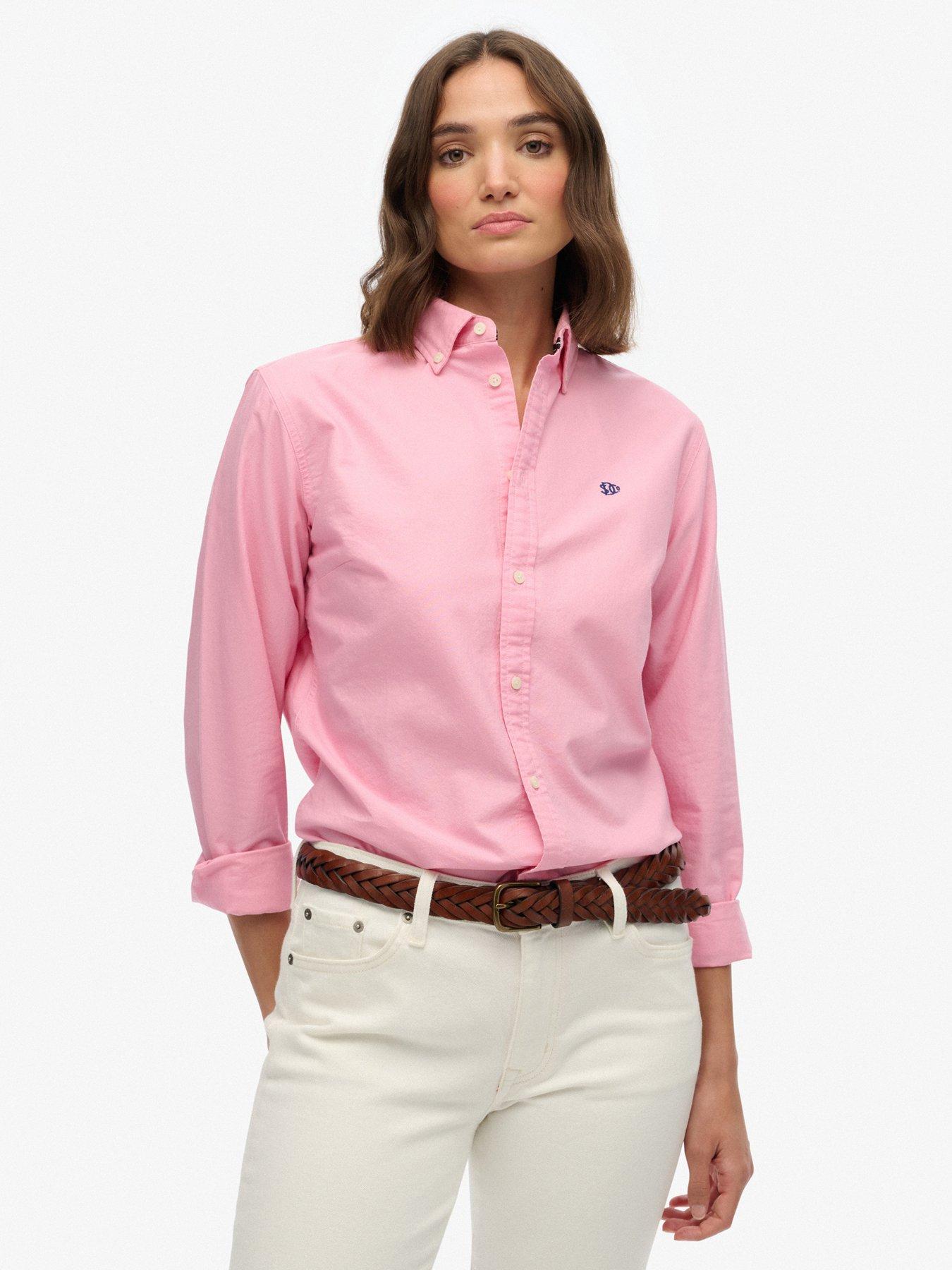 Superdry Slim Oxford Long Sleeves Shirt - Pink