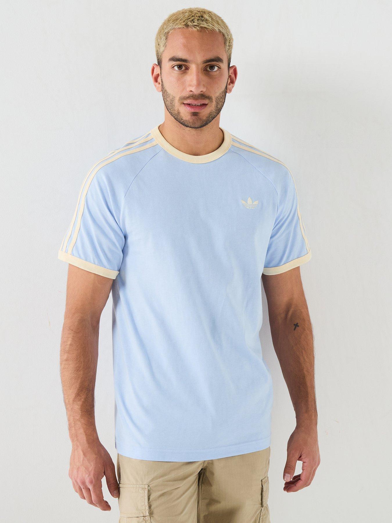 adidas Originals Mens 3 Stripe T-shirt - Blue