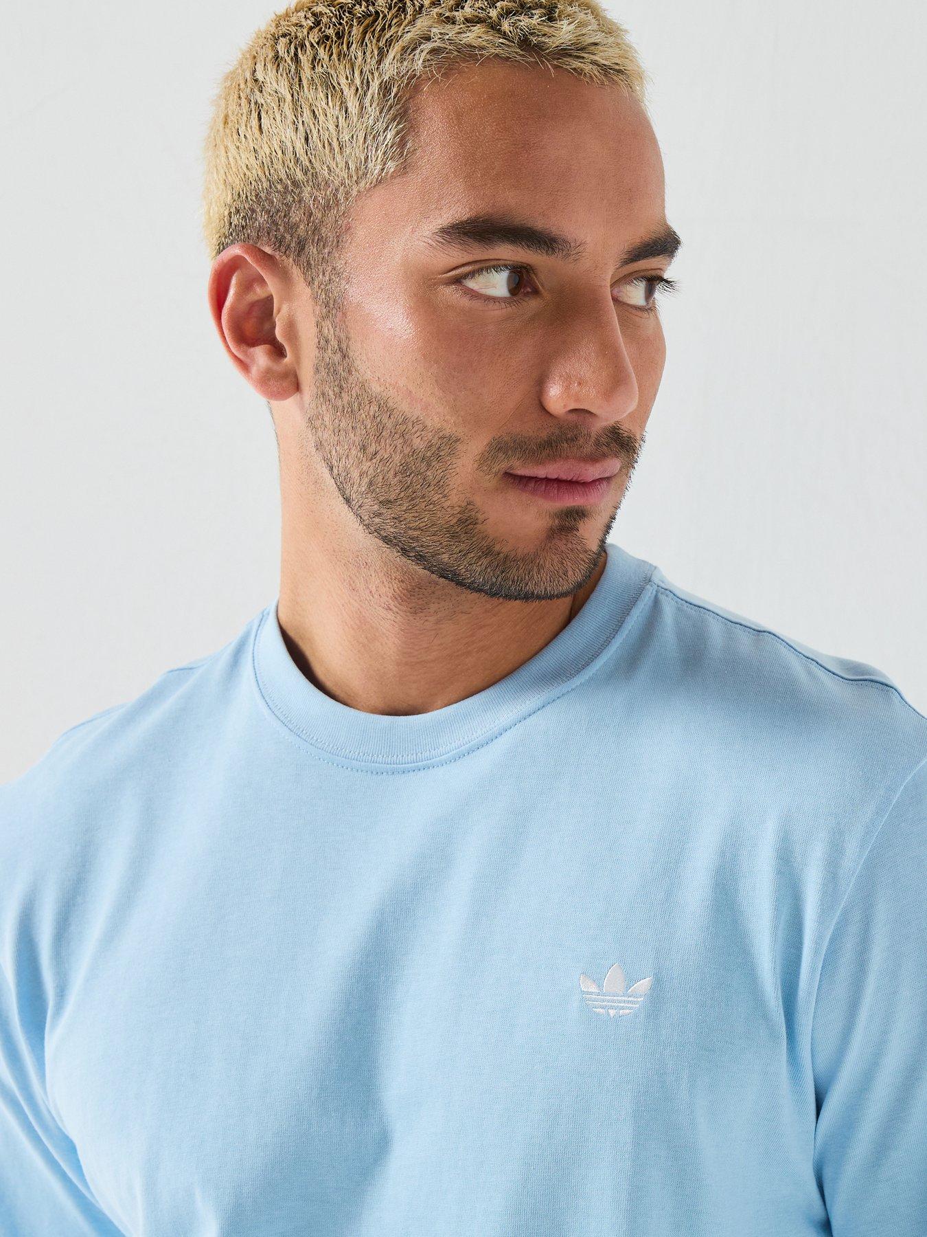 Image 4 of 6 of adidas Originals Mens Essentials Short Sleeve T-shirt - Blue