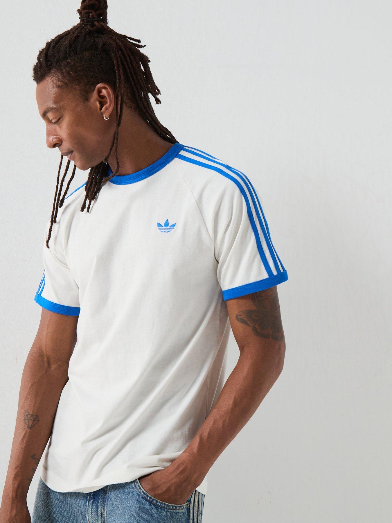 adidas Originals Mens 3 Stripe Tee - White