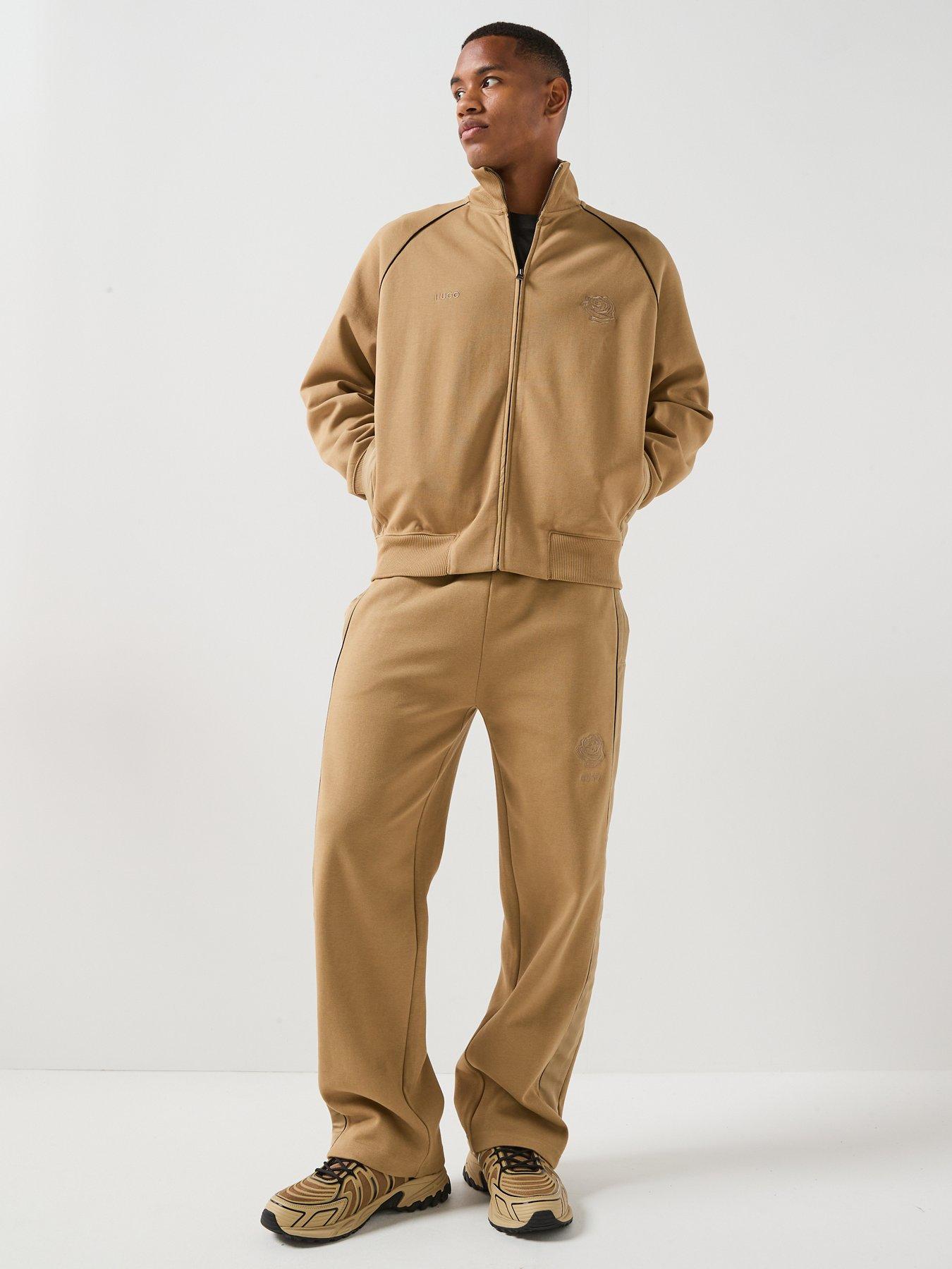 Image 3 of 6 of HUGO Dislan Rose Logo Oversized Track Top - Beige