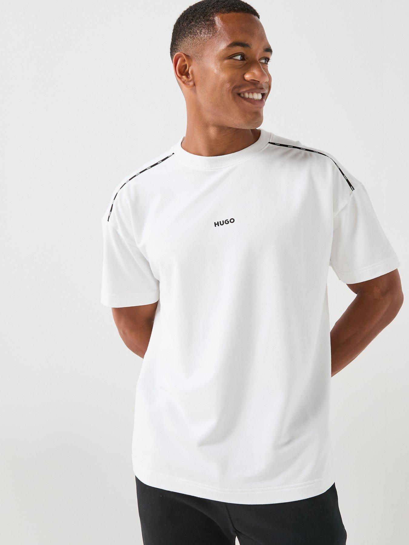HUGO Bodywear Noah Piped Lounge T-Shirt - White