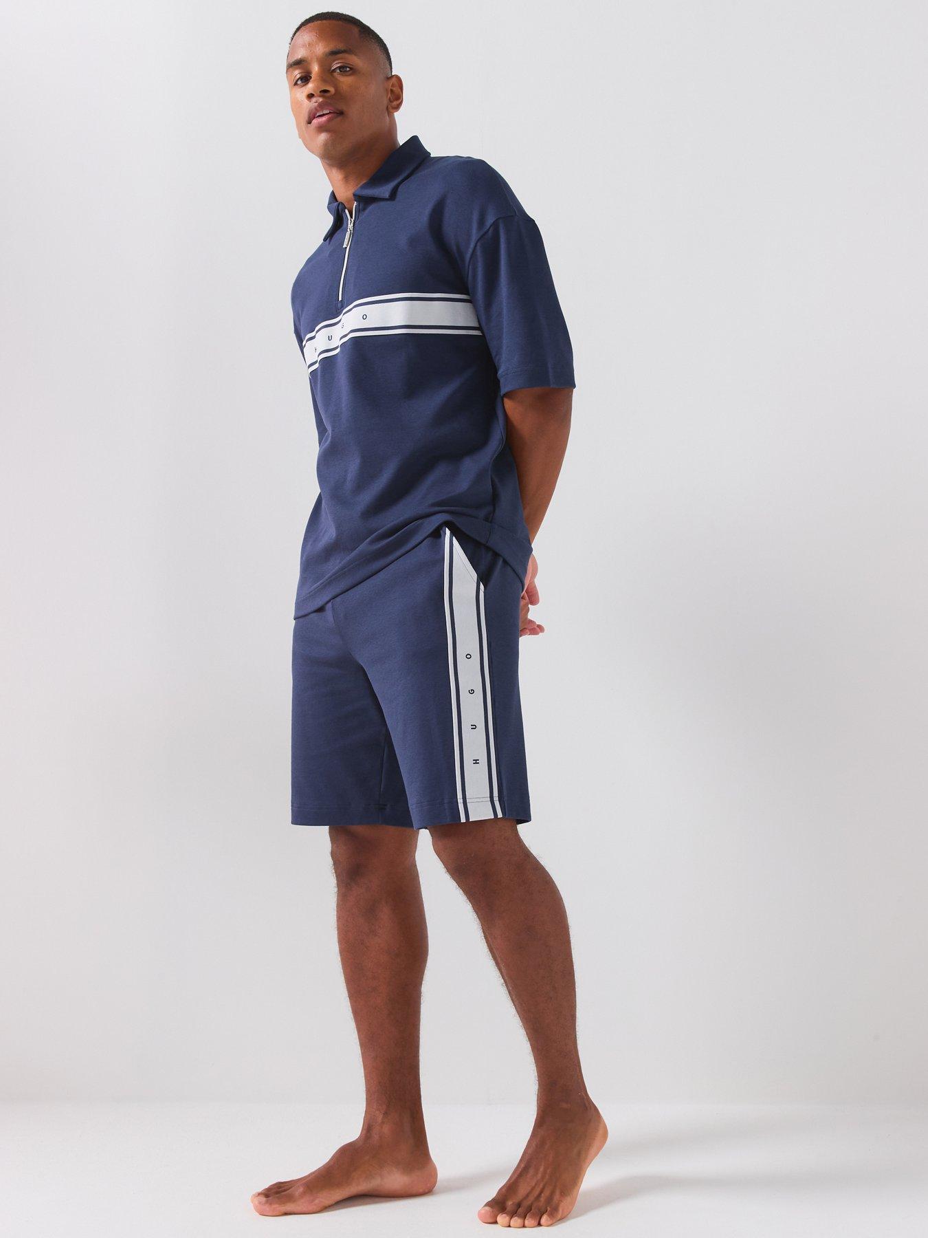 Image 3 of 6 of HUGO Bodywear Nautix Spaced Logo Shorts - Navy
