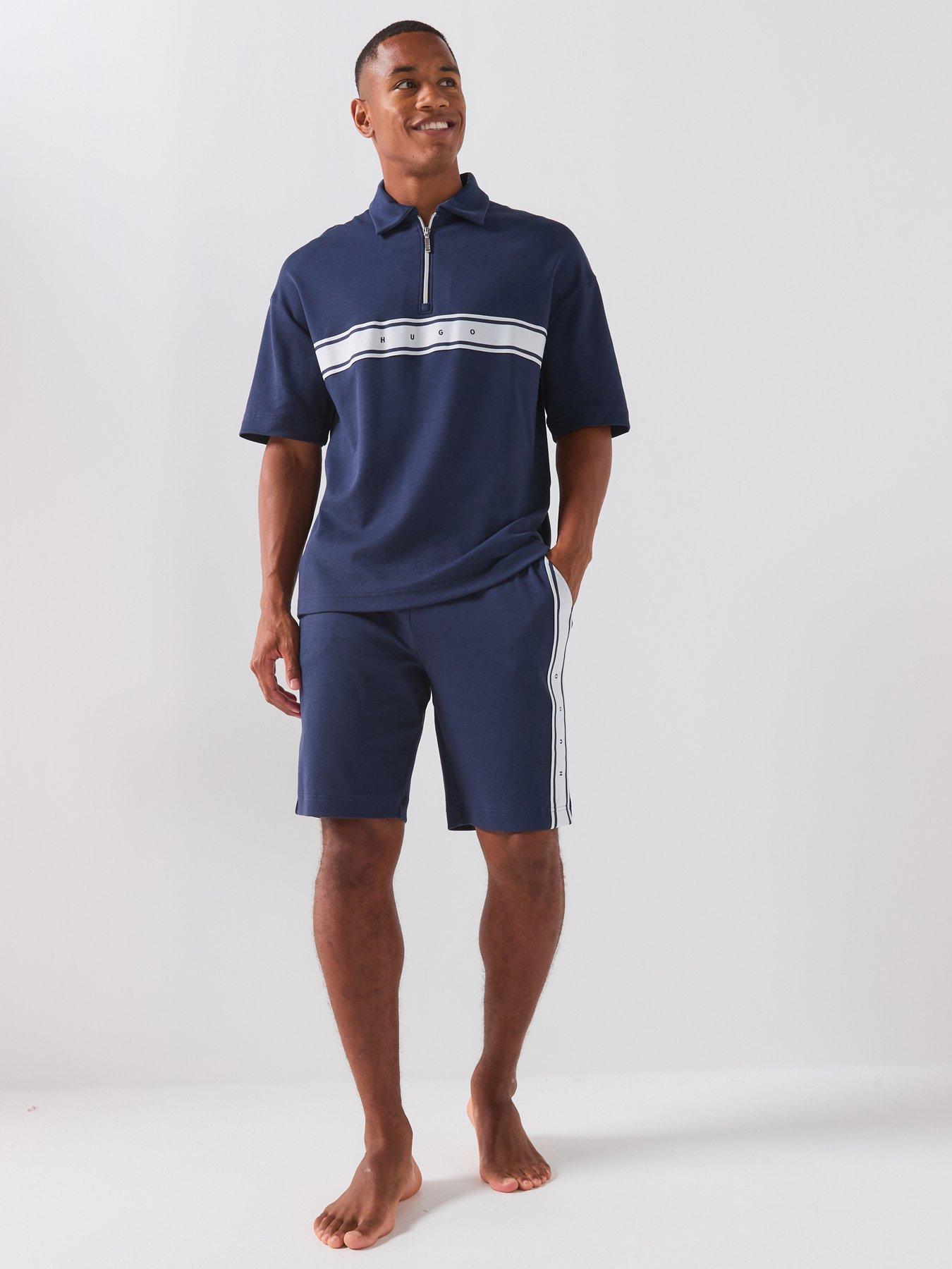Image 5 of 6 of HUGO Bodywear Nautix Spaced Logo Shorts - Navy