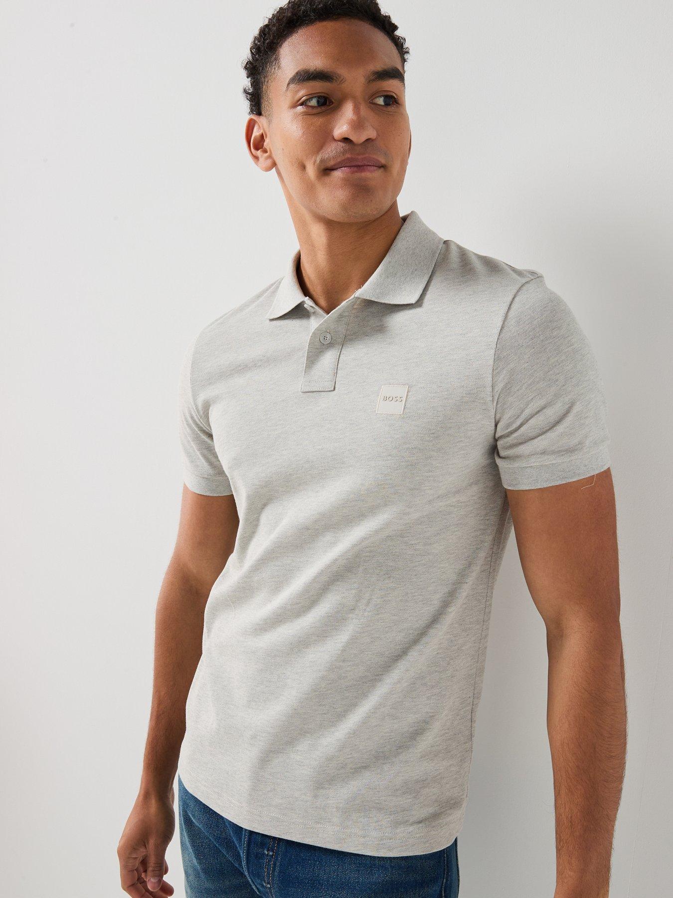 Image 5 of 6 of BOSS Passenger Tonal Patch Logo Polo Shirt - Grey