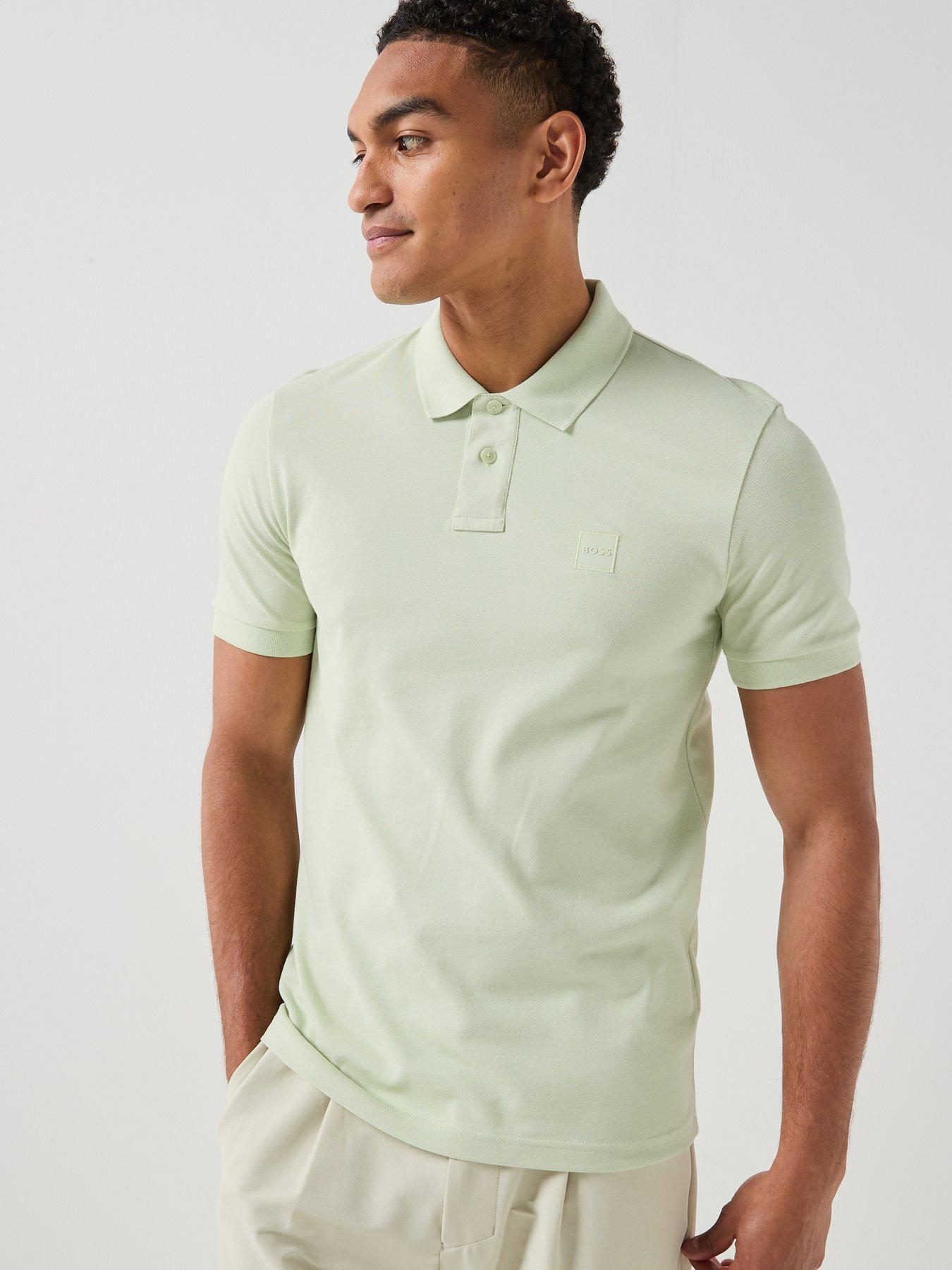 Image 1 of 4 of BOSS Passenger Tonal Patch Logo Polo Shirt - Light Green