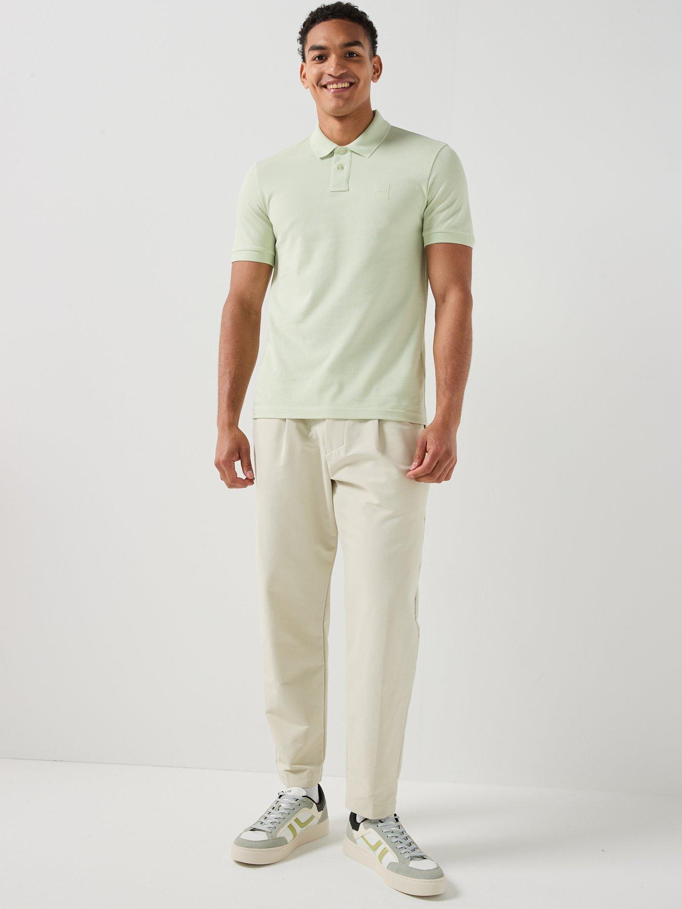 Image 3 of 4 of BOSS Passenger Tonal Patch Logo Polo Shirt - Light Green