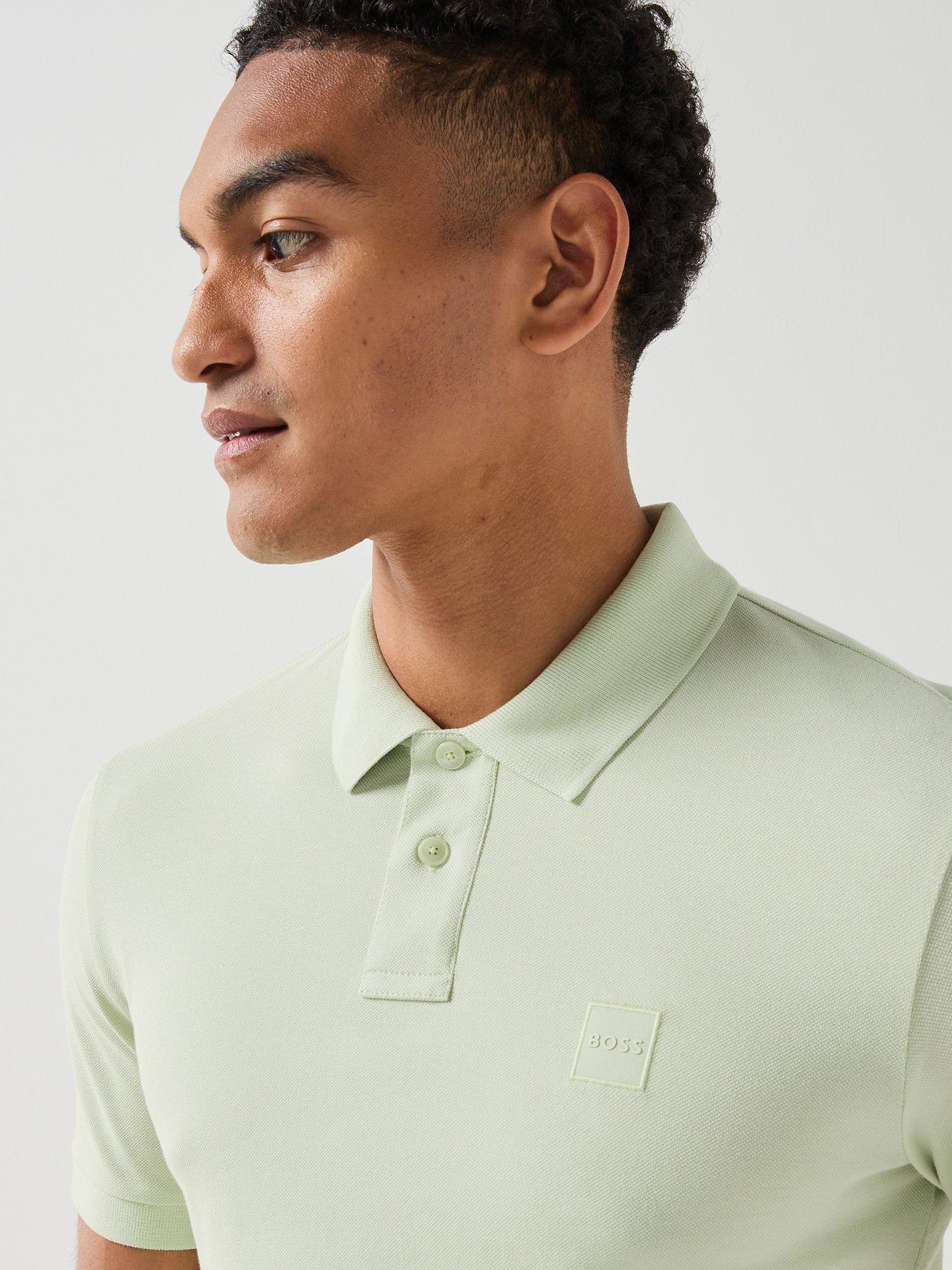 Image 4 of 4 of BOSS Passenger Tonal Patch Logo Polo Shirt - Light Green
