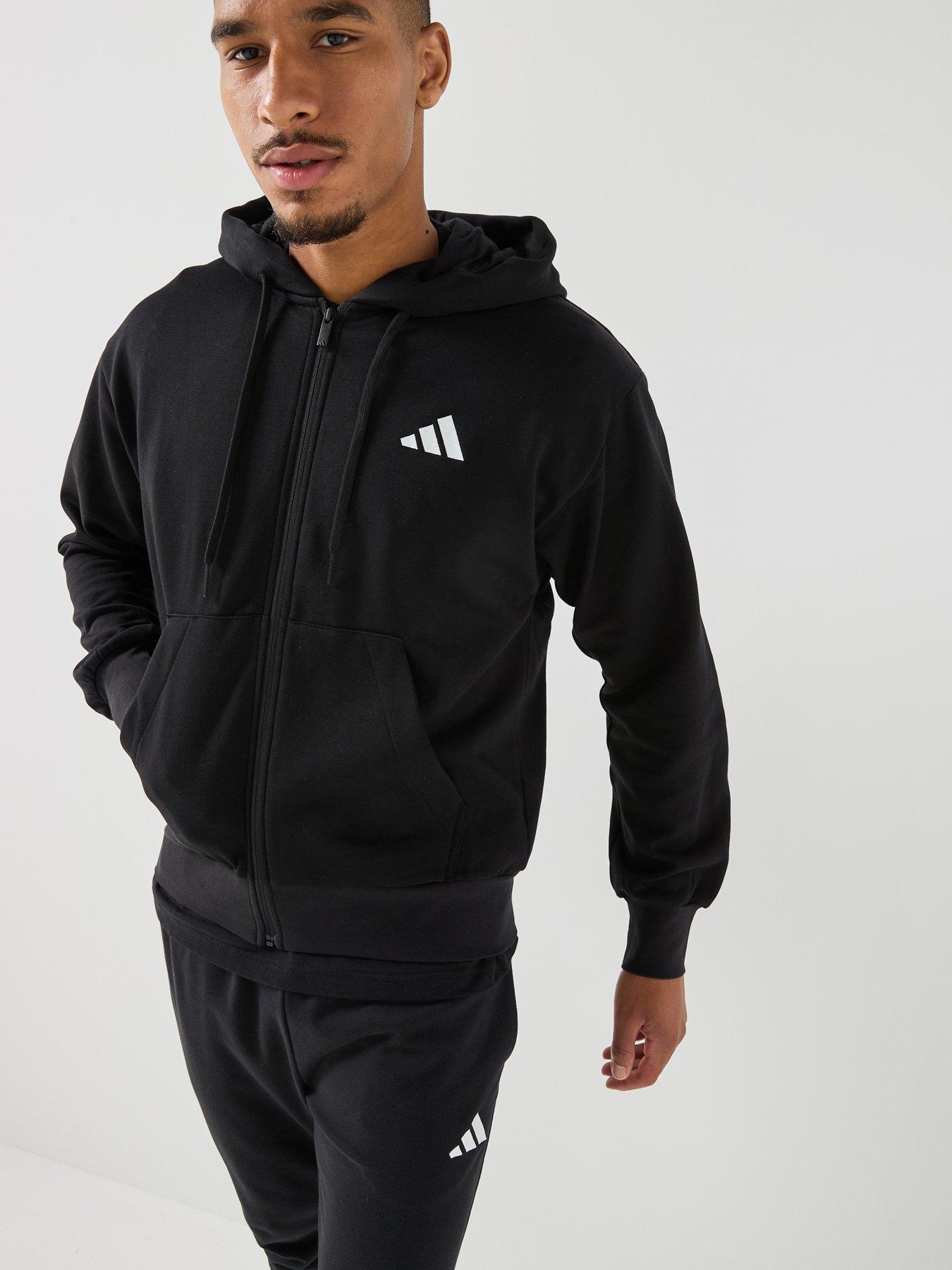 adidas Sportswear Mens Essentials Feelcozy Fleece Hoodie - Black