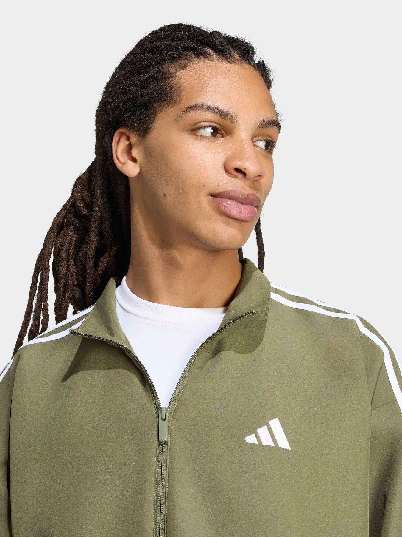 Image 4 of 7 of adidas Sportswear Mens 3 Stripe Woven Tracksuit - Green