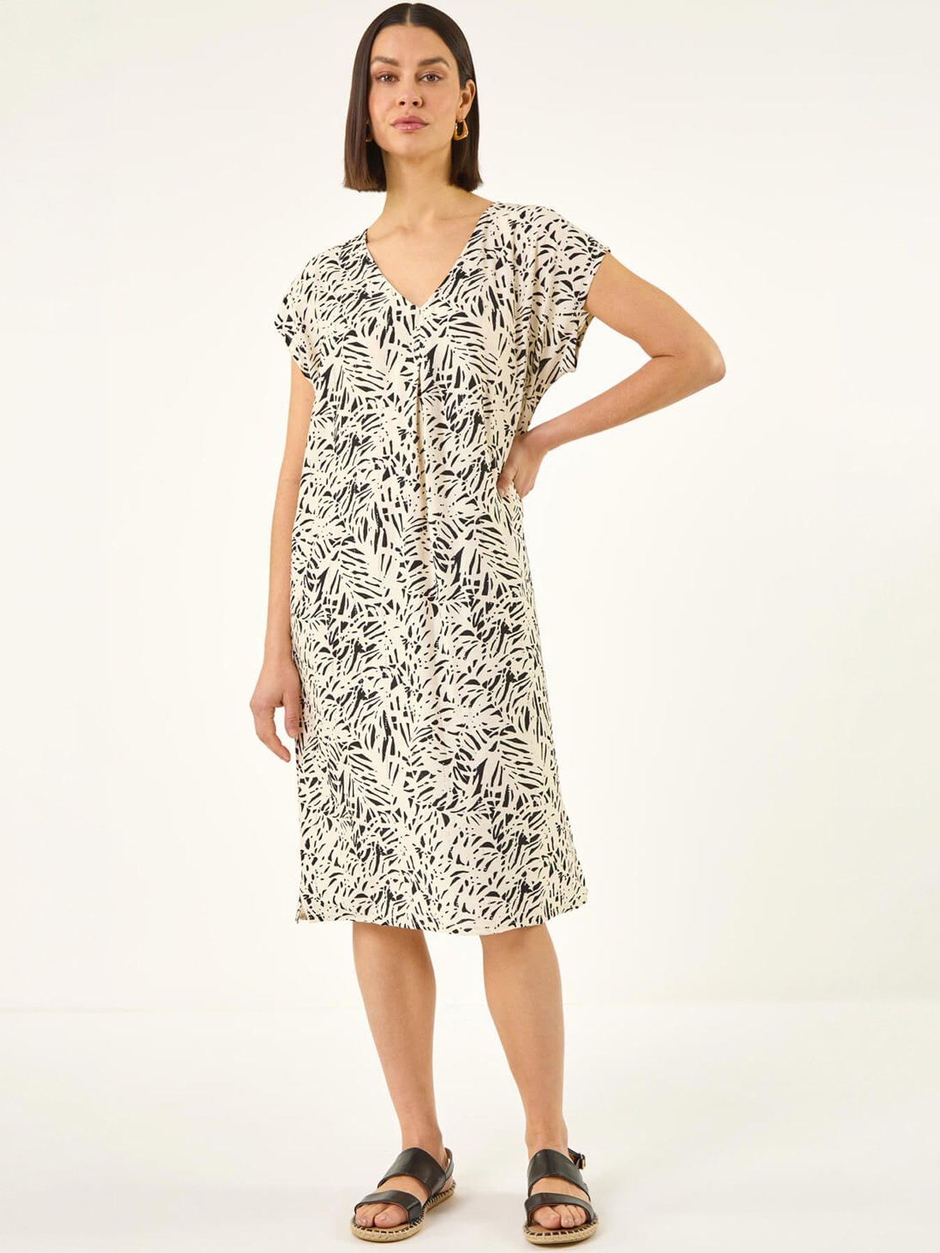 Roman Speckled Print Hotfix Shift Dress