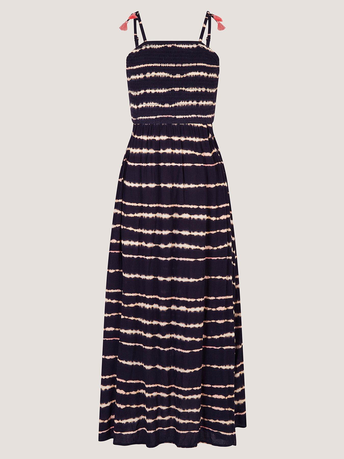 Image 1 of 3 of Monsoon Girls Storm Tie Dye Maxi Dress - Black