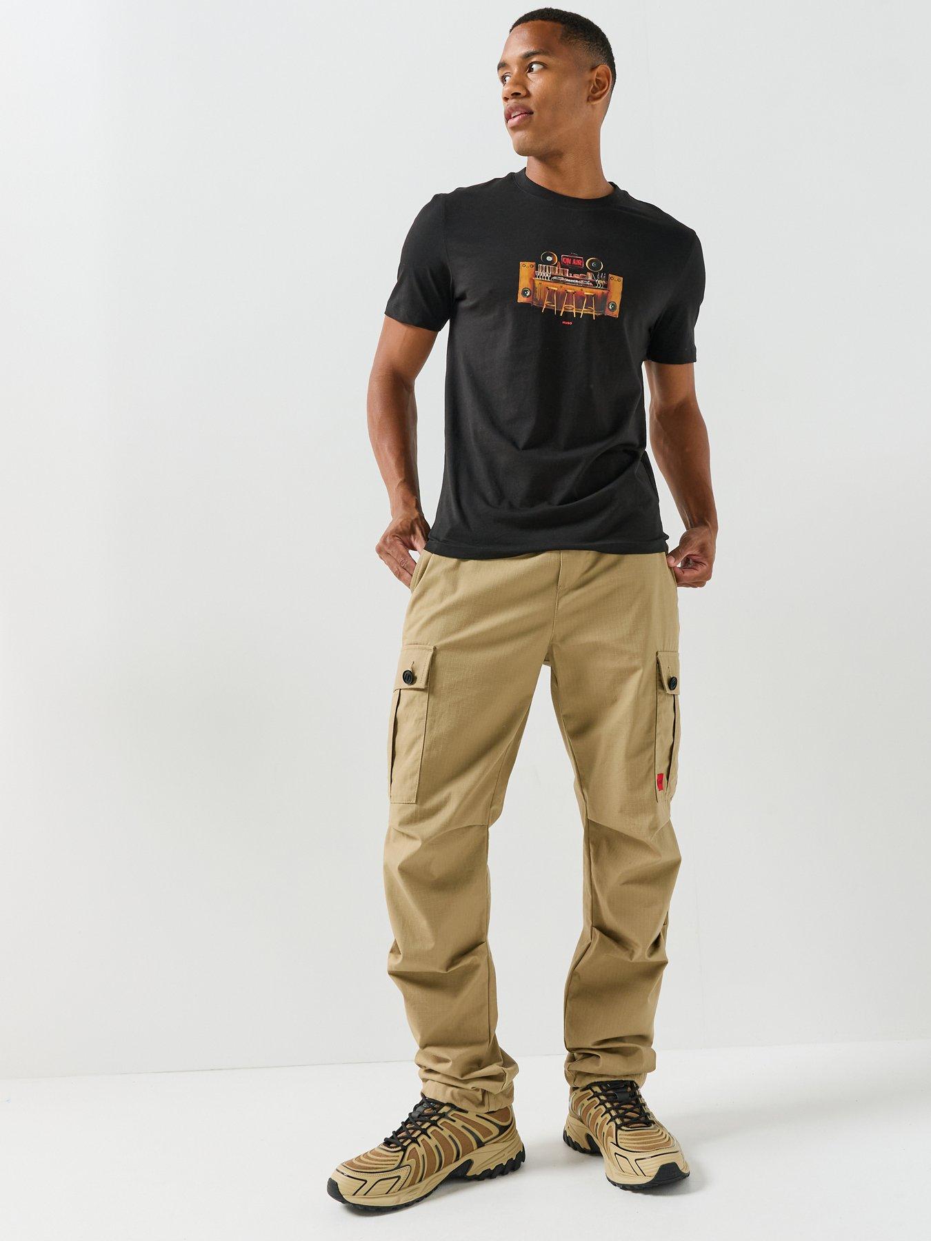 Image 3 of 6 of HUGO Durectee Record Studio Graphic T-Shirt - Black