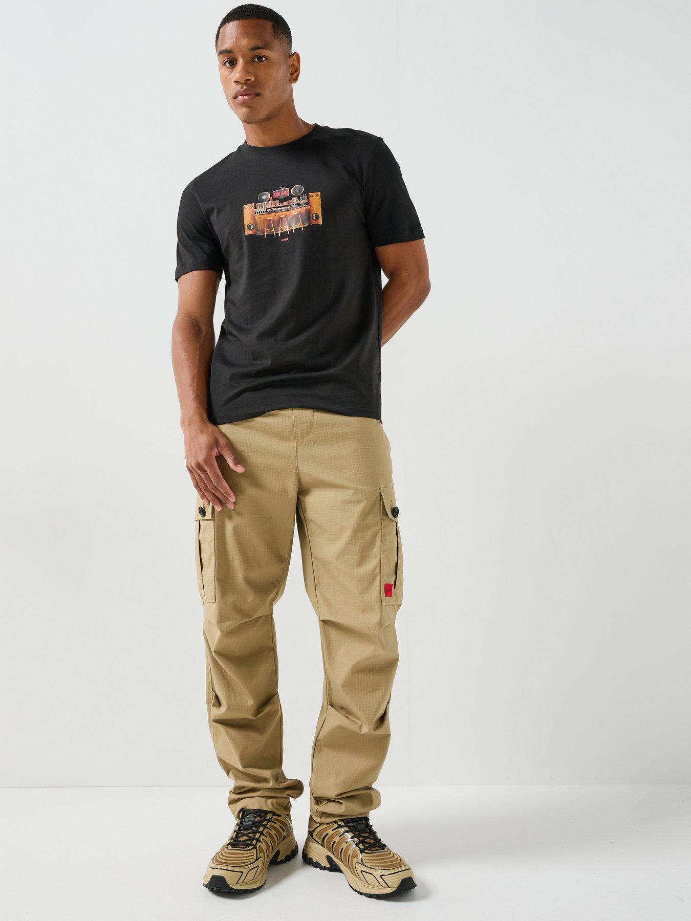 Image 6 of 6 of HUGO Durectee Record Studio Graphic T-Shirt - Black