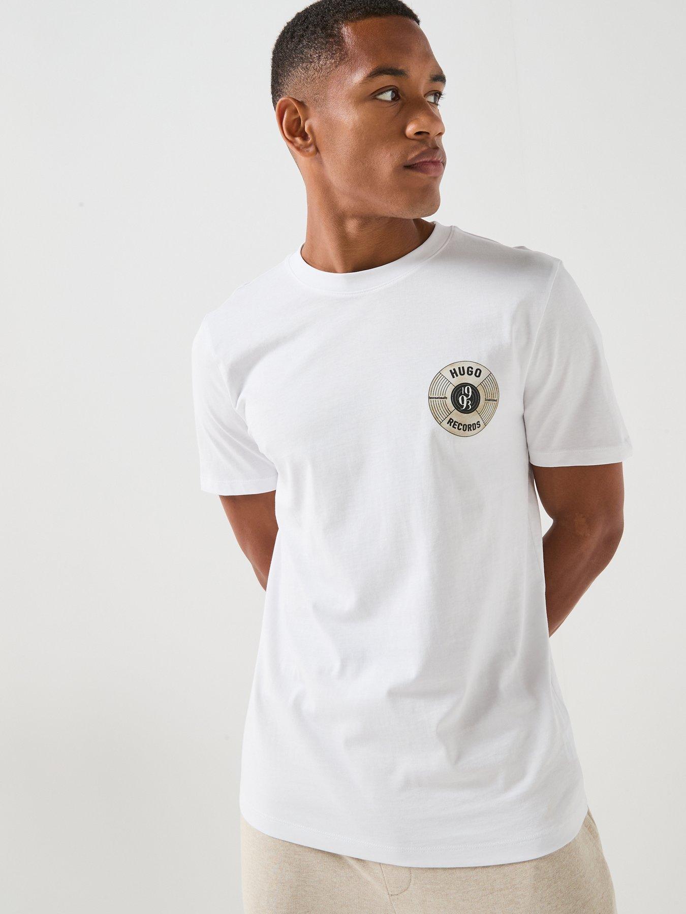 HUGO Durectee Record Emblem T-Shirt - White