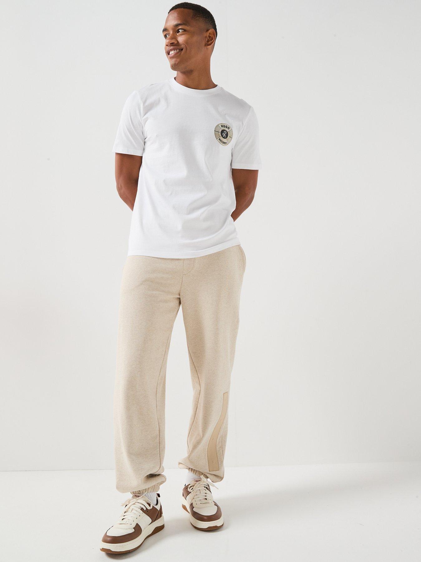 Image 3 of 6 of HUGO Durectee Record Emblem T-Shirt - White