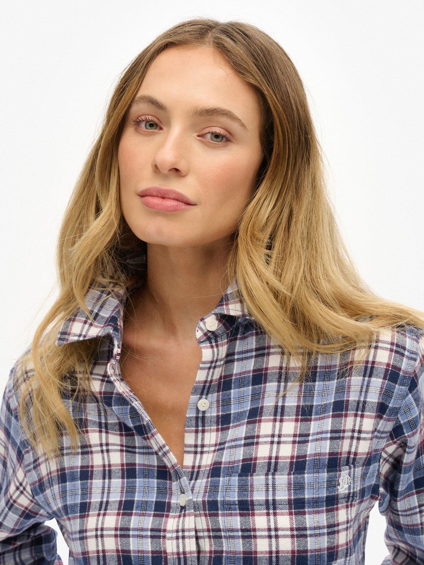 superdry-check-flannel-boyfriend-shirt-blueoutfit