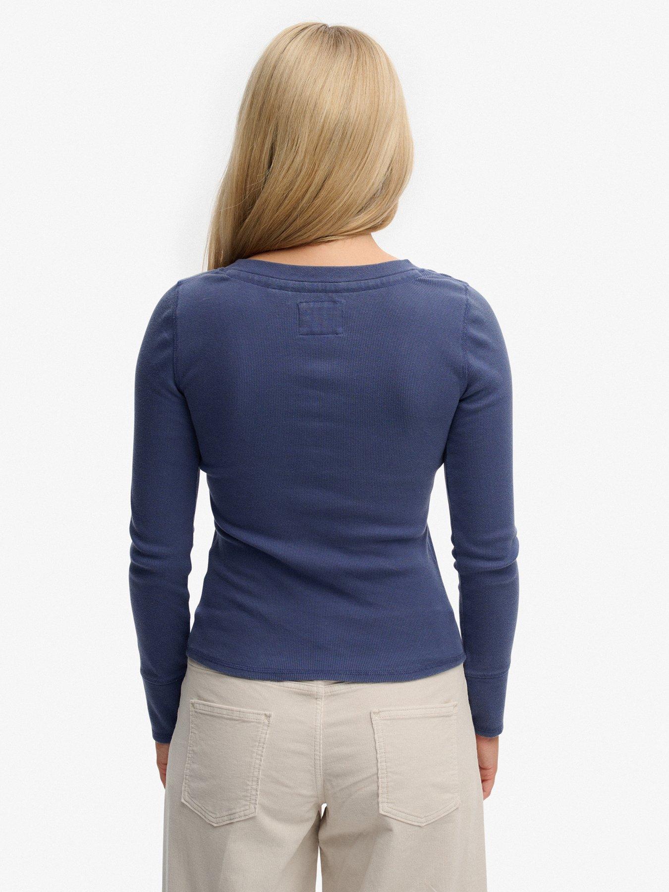 superdry-athletic-button-down-long-sleeve-top-navystillFront