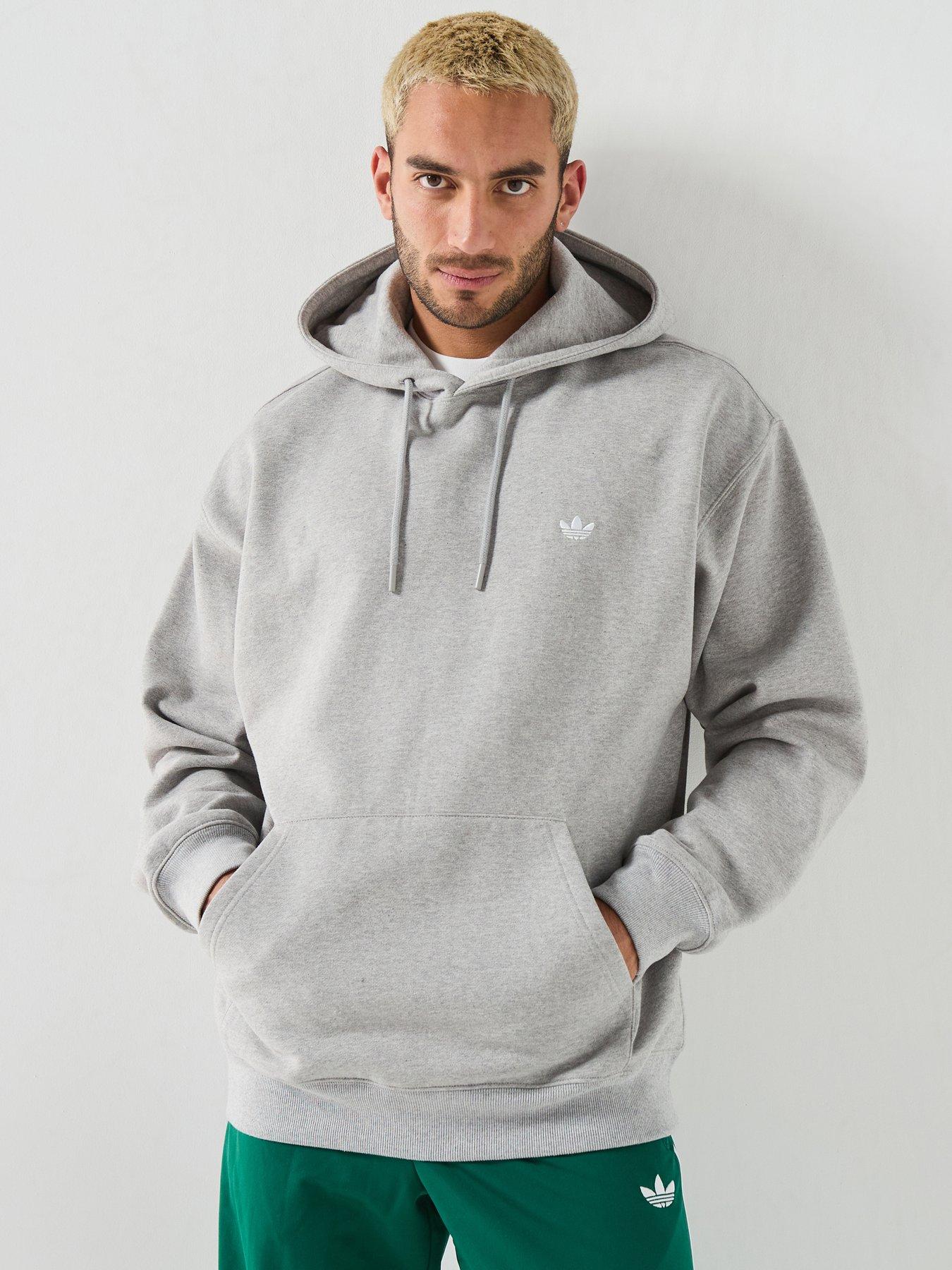 Image 1 of 6 of adidas Originals Mens Essentialong Sleeve Loose Hoodie - Grey
