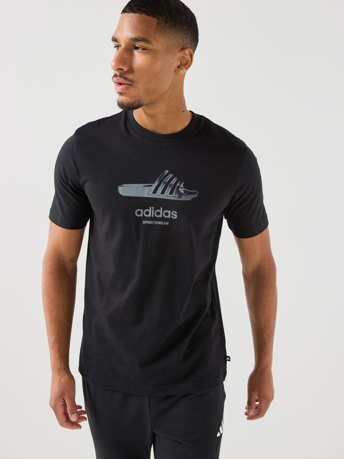 adidas Sportswear Mens Graphic Tee - Black