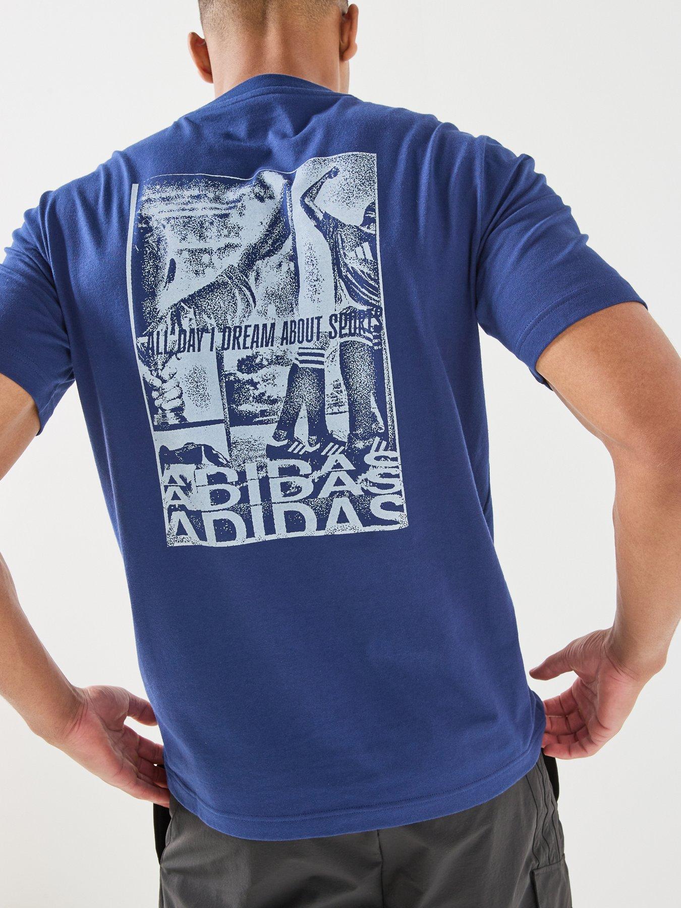 adidas Sportswear Mens Graphic Tee - Blue