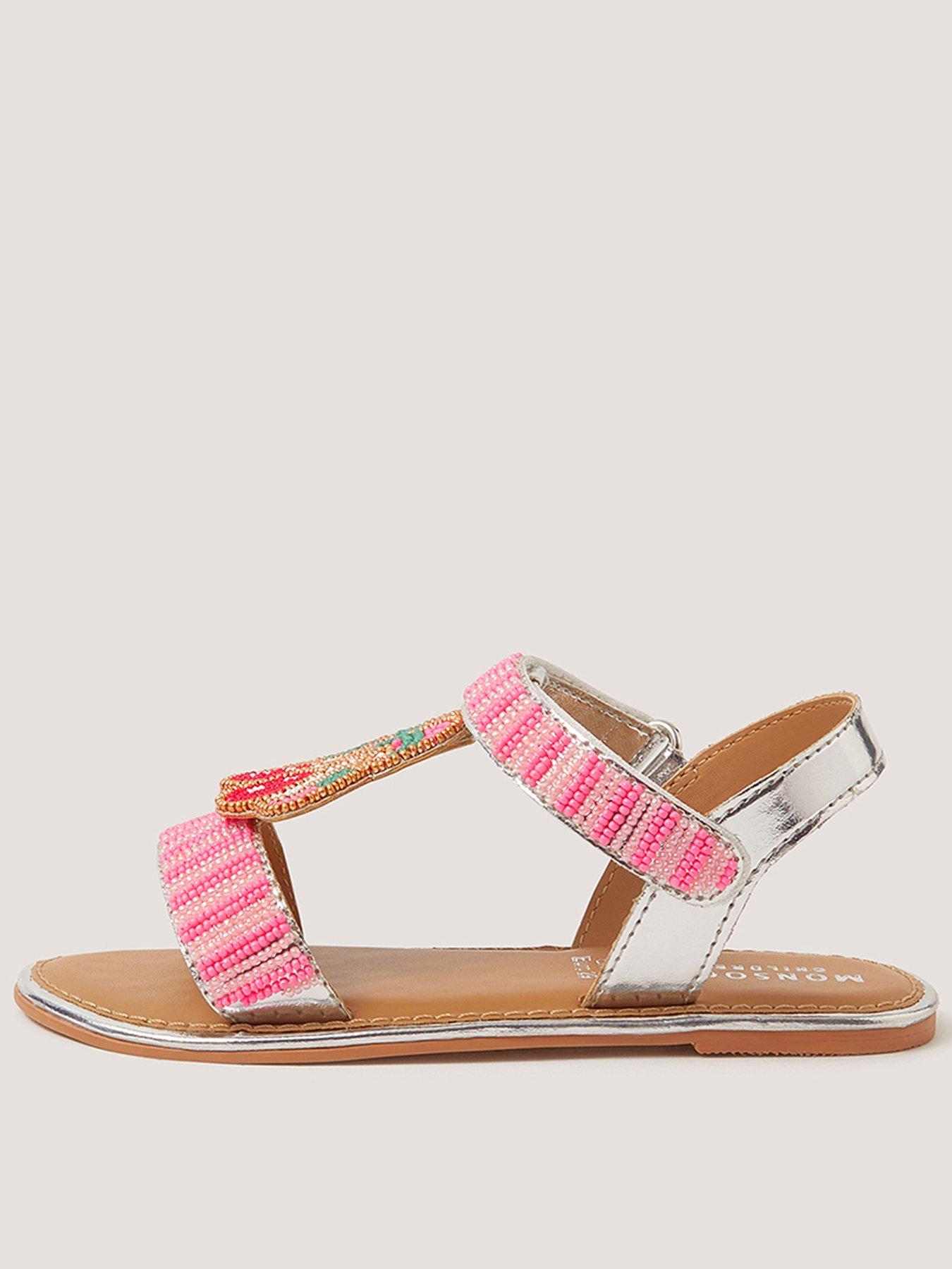Monsoon Girls Cherry Beaded Sandals - Multi