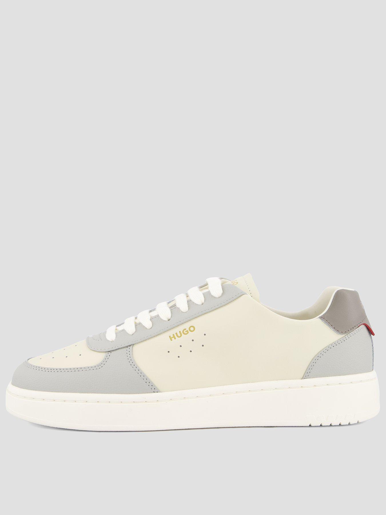 HUGO Hugo Neston Tenn Cupsole Leather Trainers - Light Beige