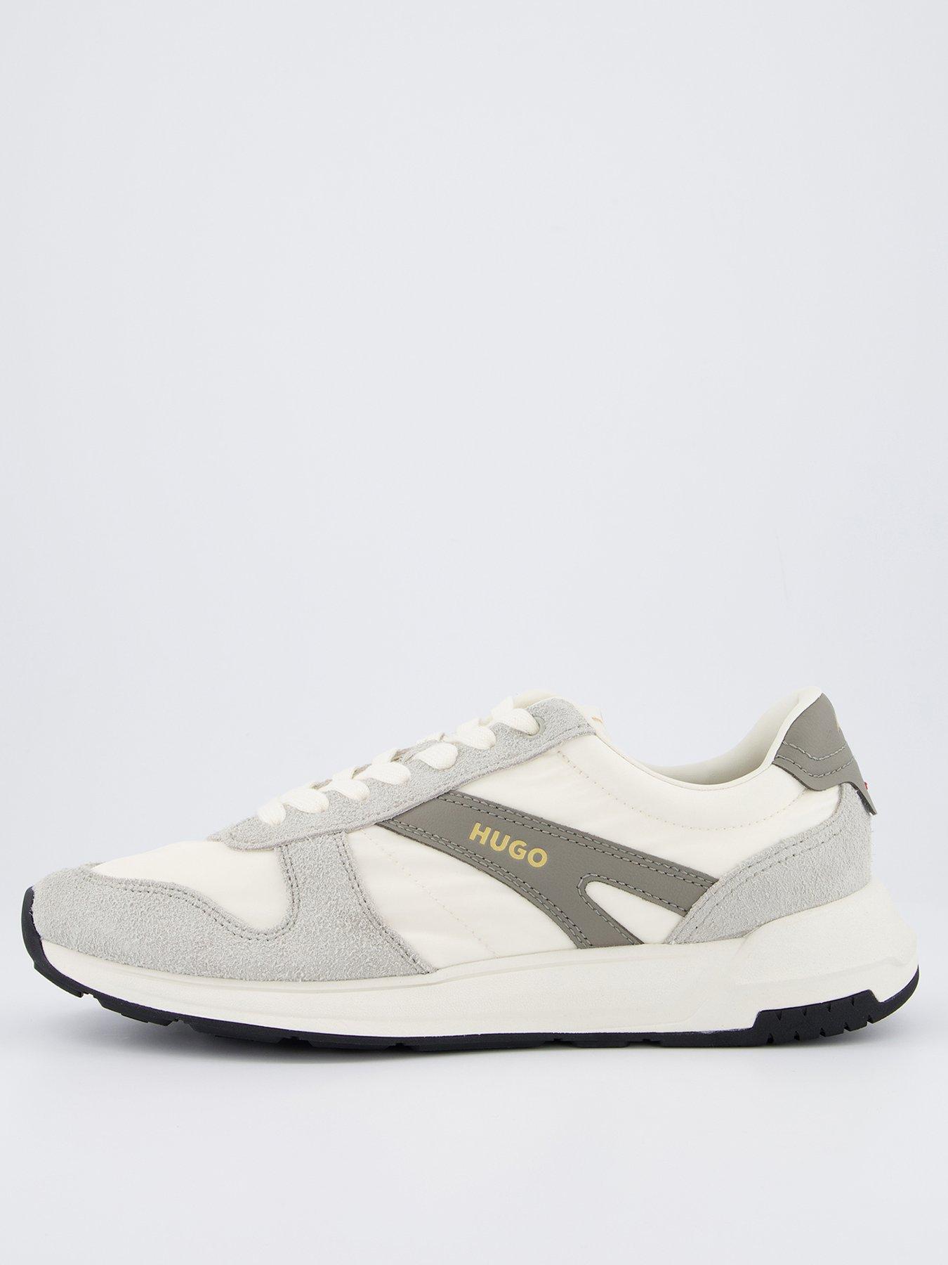 HUGO Go3 Mylon Mix Runner Trainers - Off White
