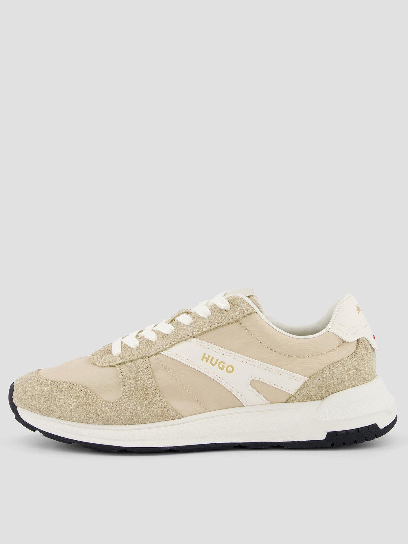 HUGO Go3 Mylon Mix Runner Trainers - Light Beige
