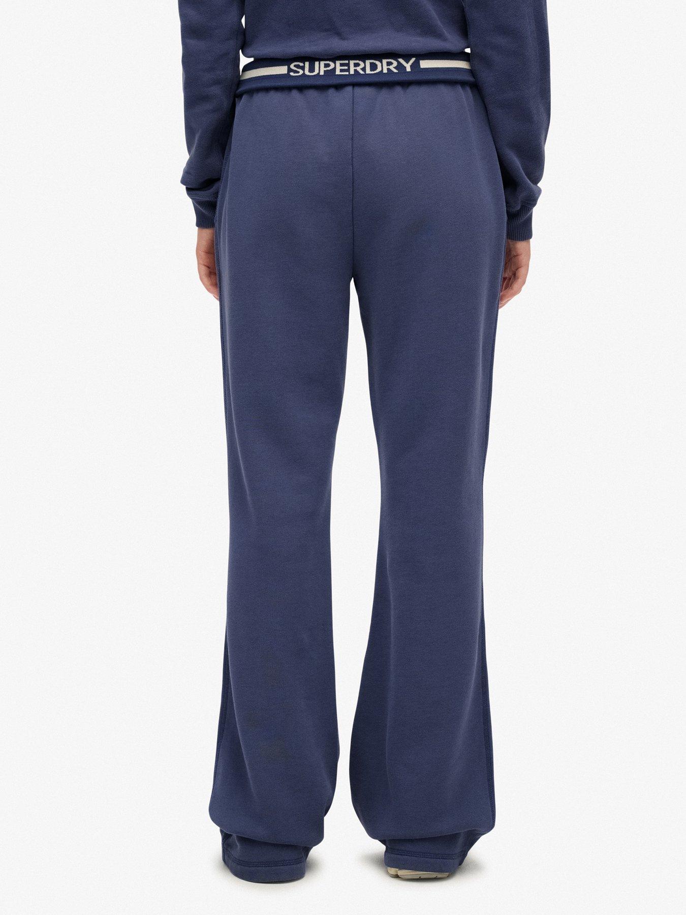 superdry-essential-logo-flare-joggers-navystillFront