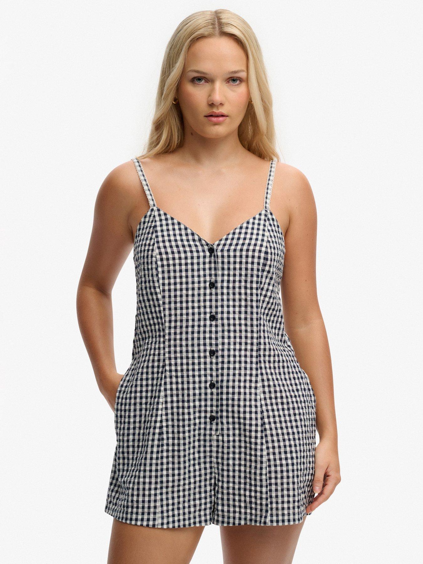 Superdry Gingham Cami Playsuit