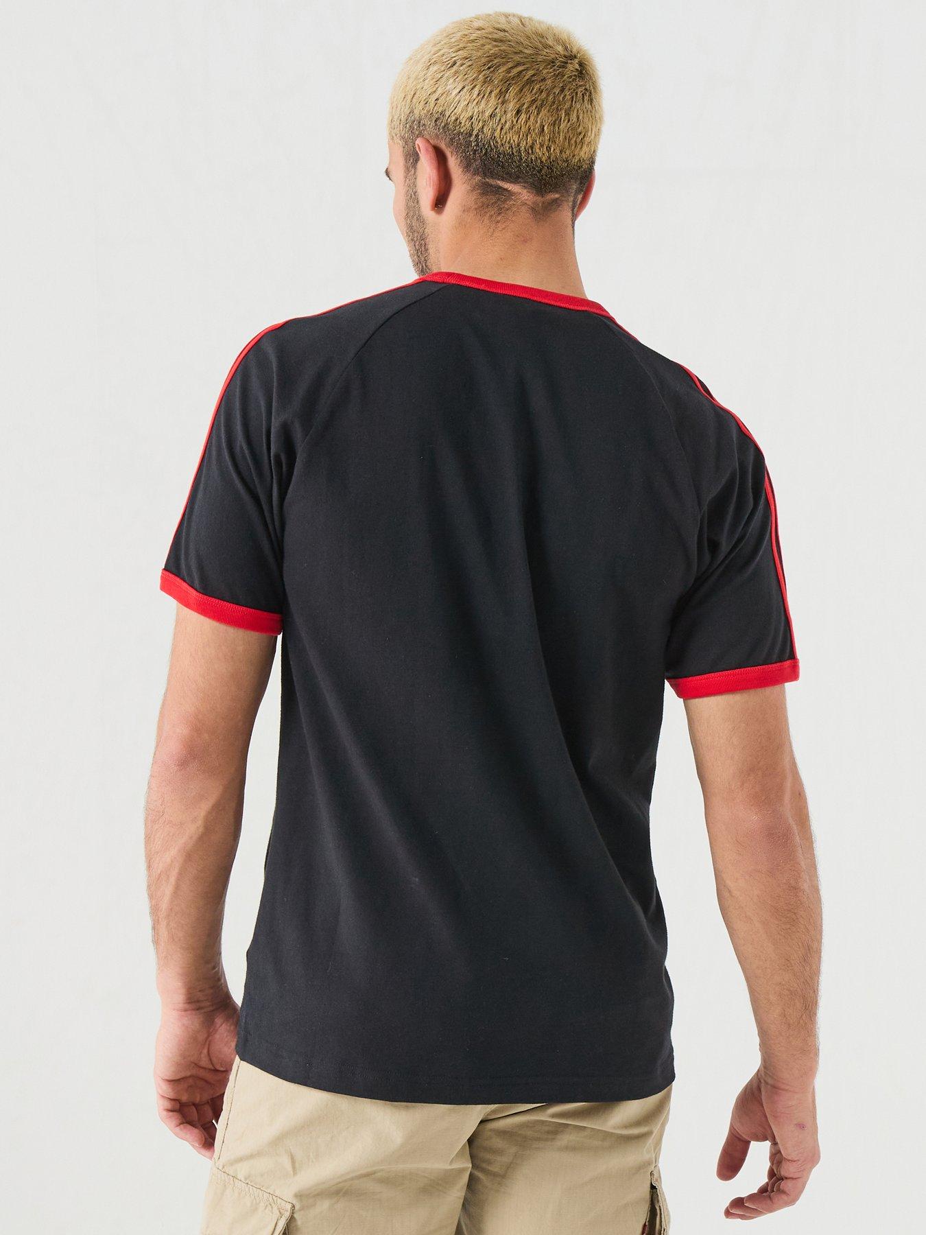 Image 2 of 6 of adidas Originals Mens 3 Stripe Tee - Black