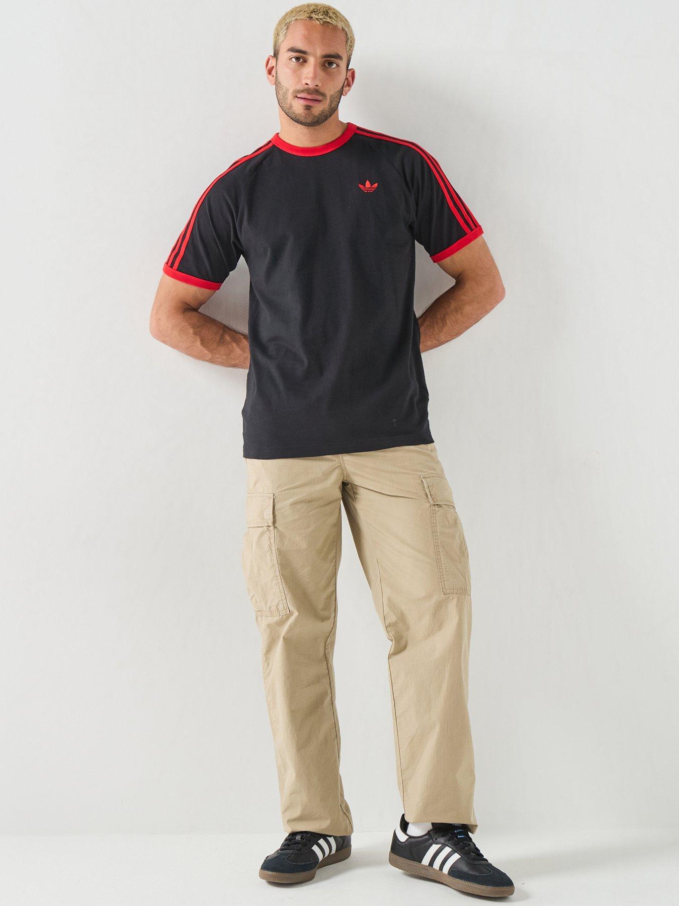 Image 3 of 6 of adidas Originals Mens 3 Stripe Tee - Black