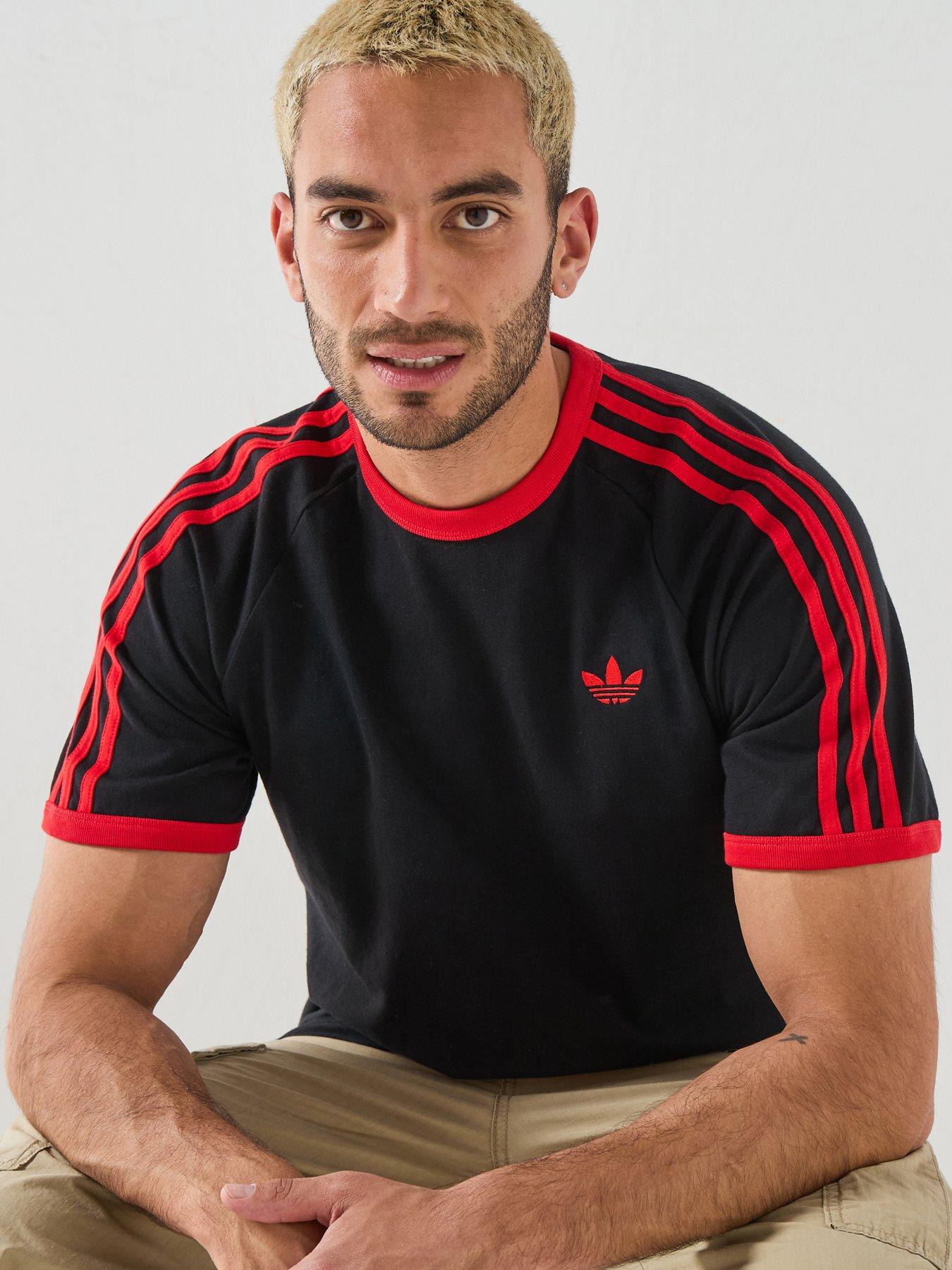Image 4 of 6 of adidas Originals Mens 3 Stripe Tee - Black