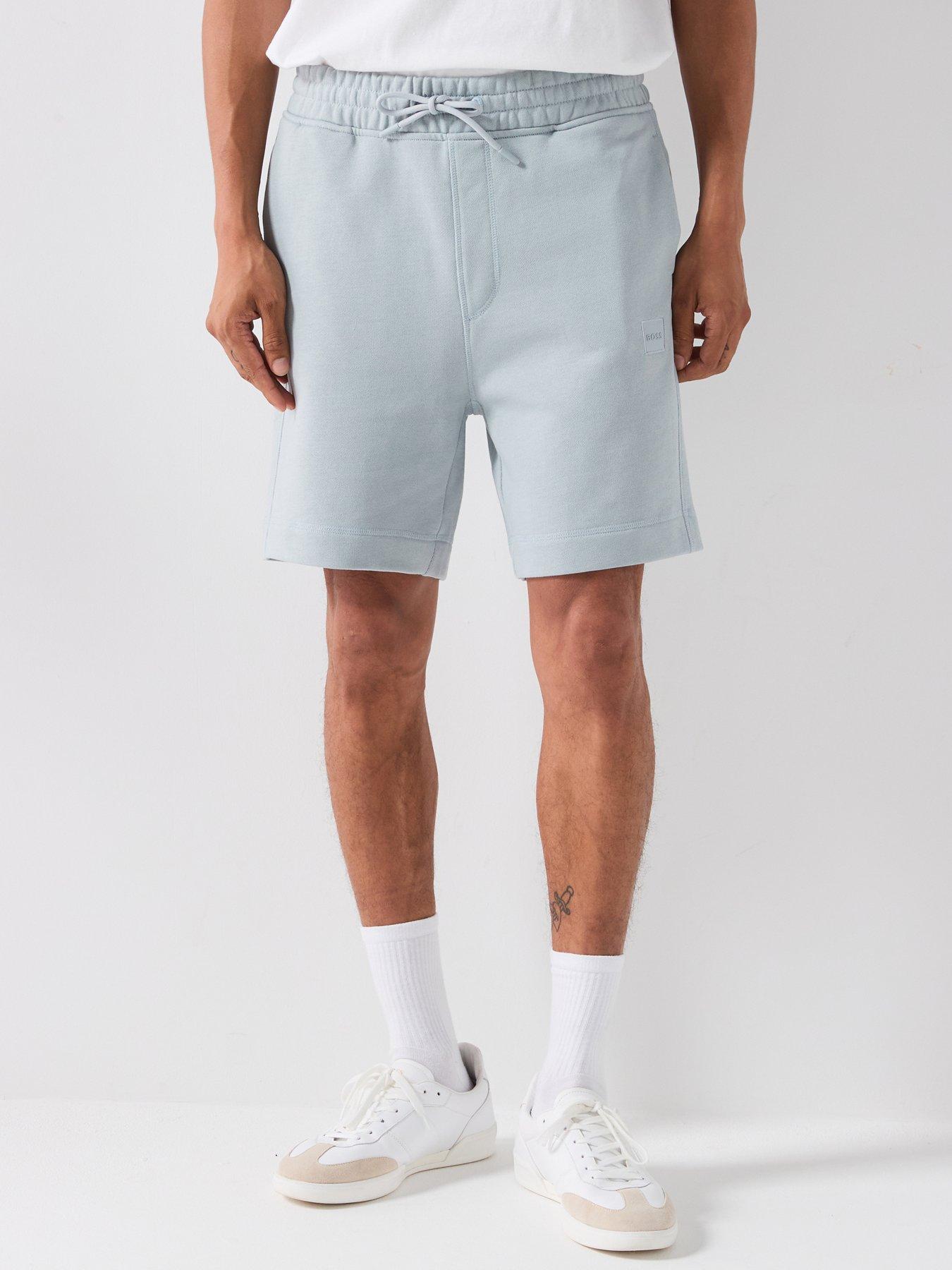 BOSS Relaxed Jersey Straight Bermuda Shorts - Grey