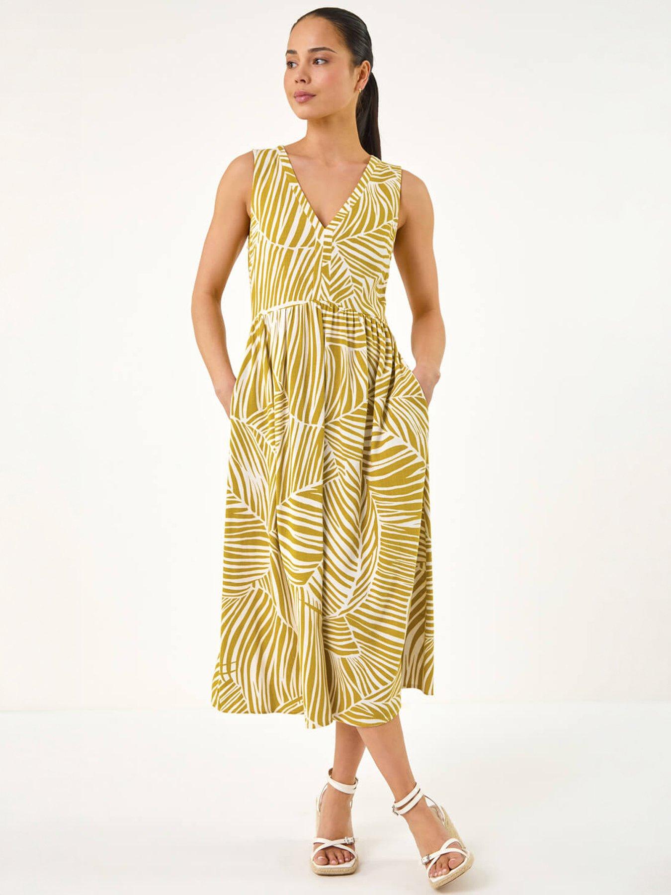 roman-petite-abstract-leaf-midi-dressfront